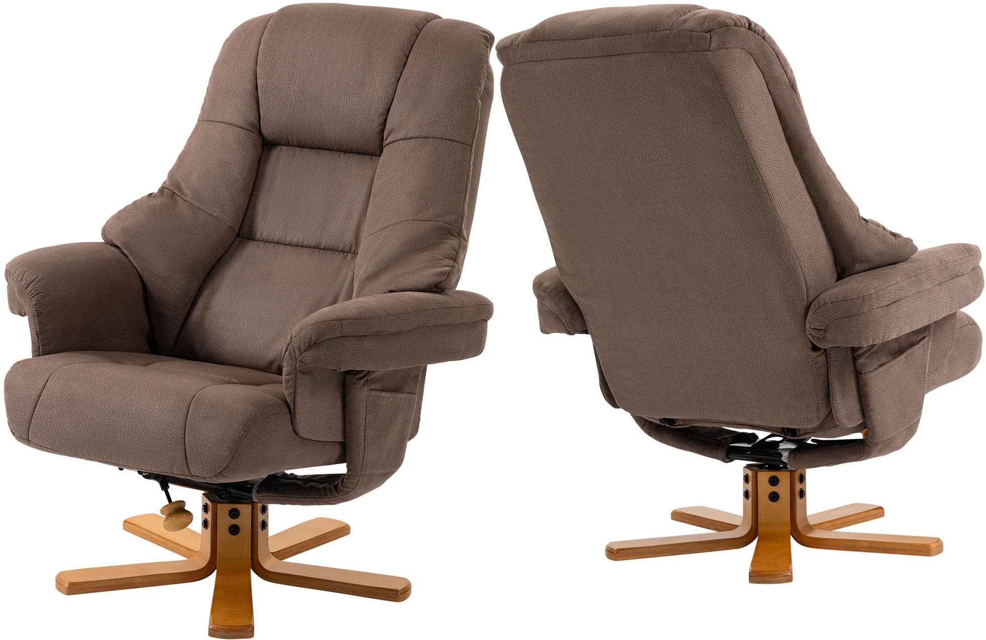 Duo Collection TV-Sessel »Bordeaux« mit Hocker und Relaxfunktion, 360 Grad drehbar