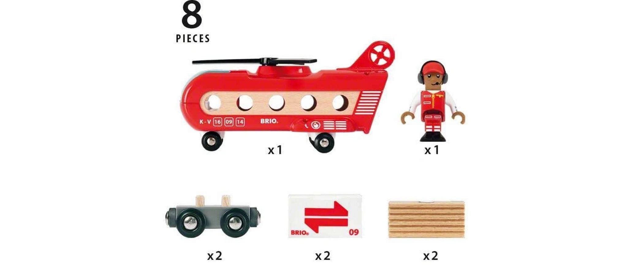 BRIO® Hélicoptère jouet »Eisenbahn-Transporthubschrauber«