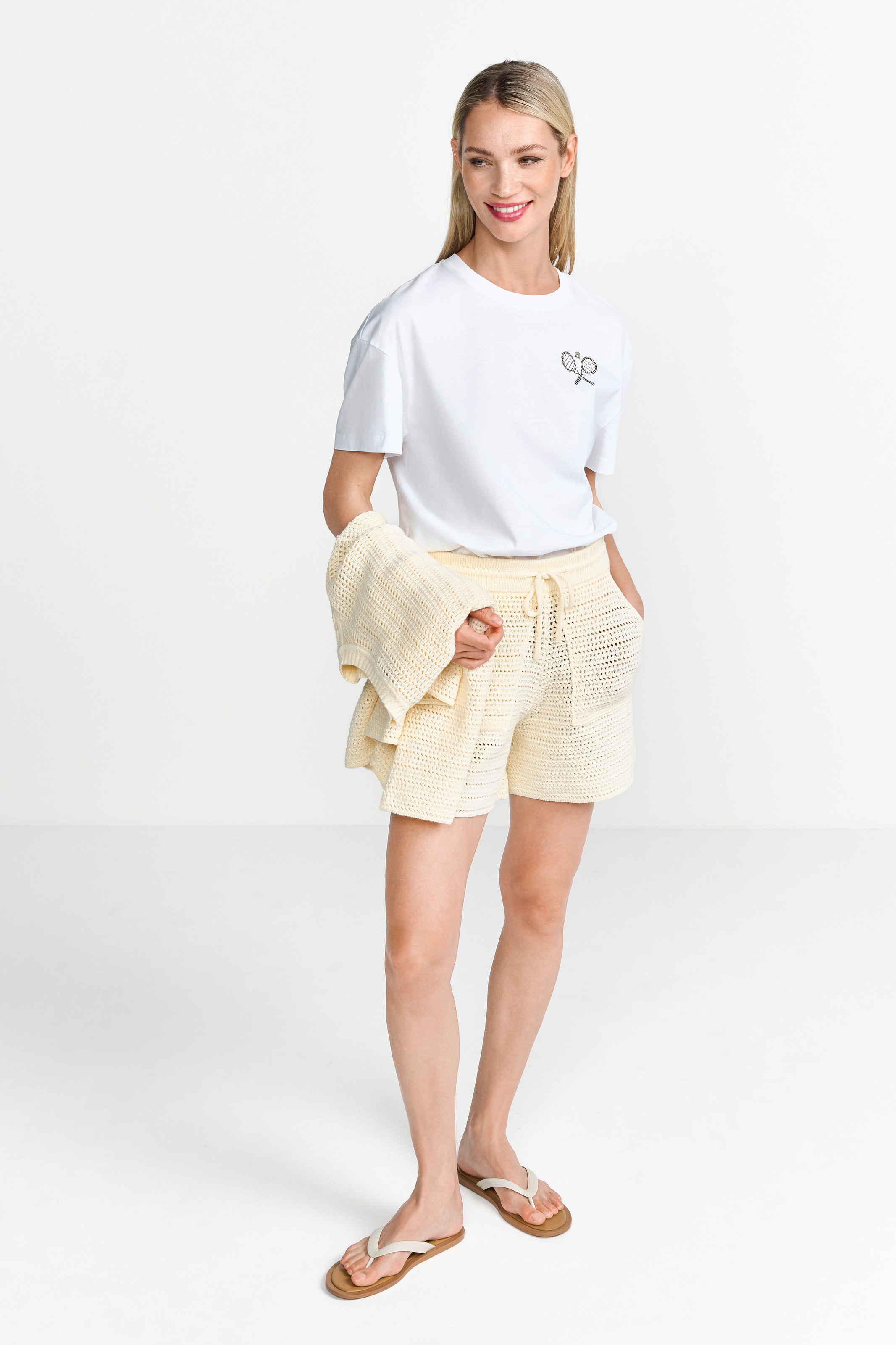 RICHROYAL T-shirt mit Strassdetalis