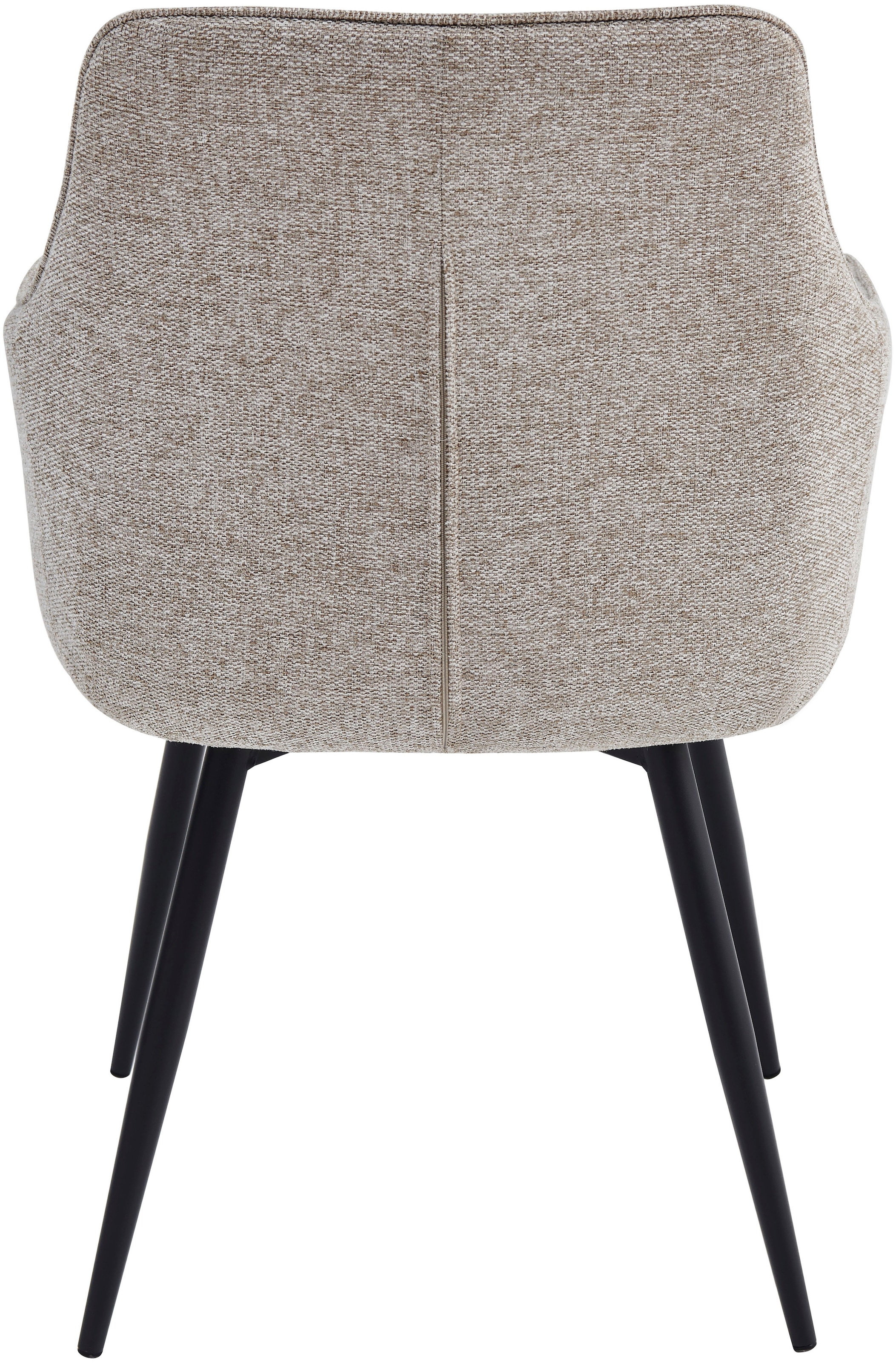 HELA Chaise avec accoudoirs »VERONA« (Ensemble) 2 cuisfauteuil, panier à ressorts, structure tube rond, 4 pieds, rembourré, accoudoirs
