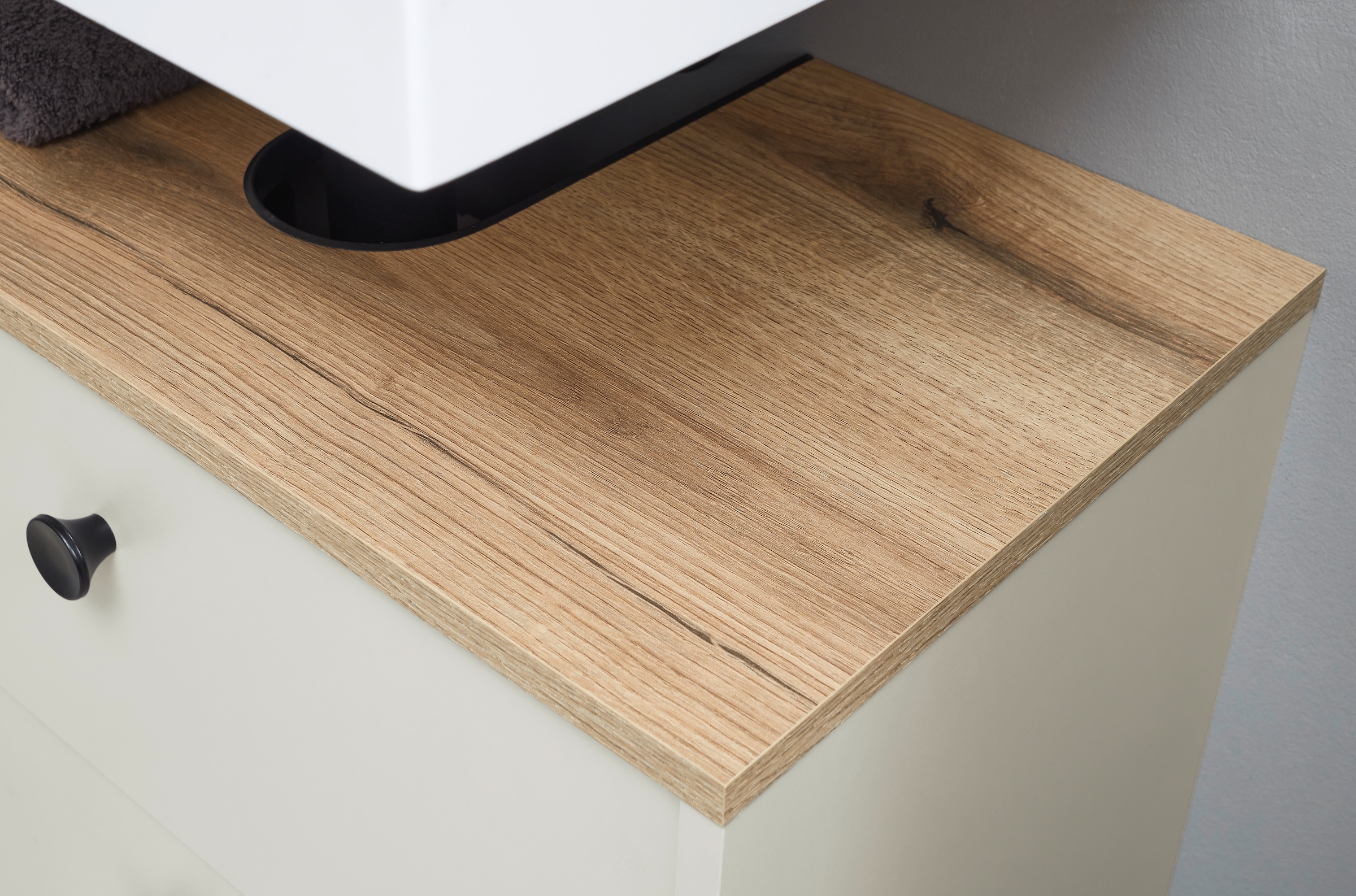 BASIC by Balculina Midischrank »Linea« 1 Stk. tlg. Breite 38cm, U-Profil Füsse, Unterflurauszug