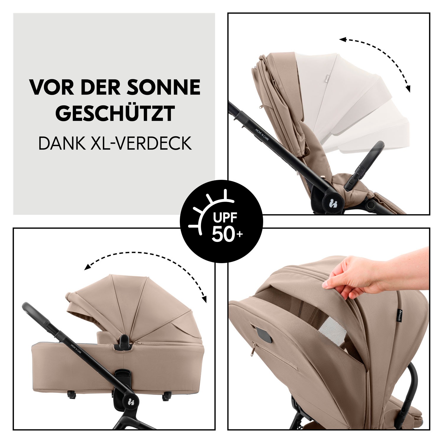 Hauck Kombi-Kinderwagen »Move N Care Set« 22 kg belastbar bis 22 kg