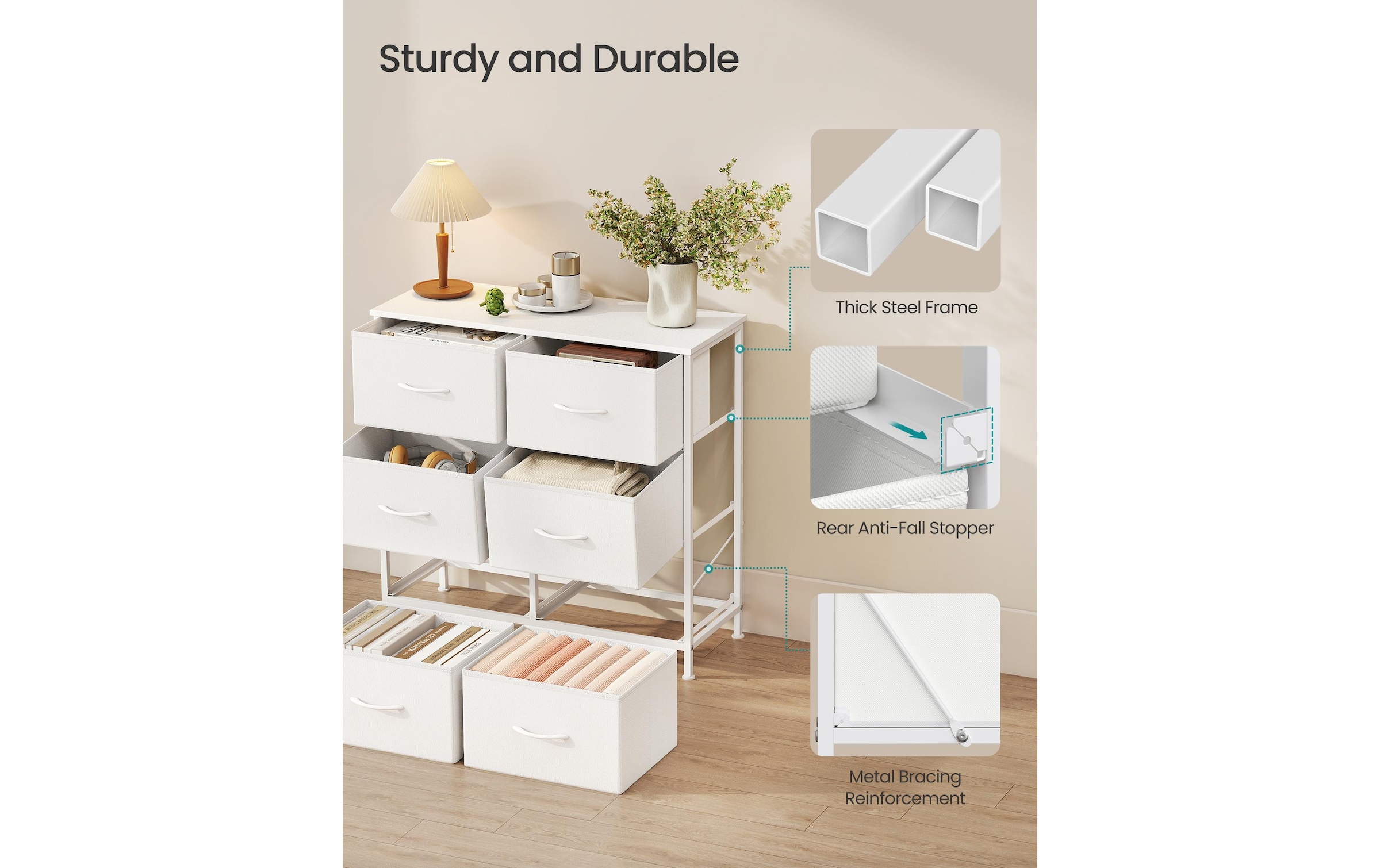 SONGMICS Kommode »73.7 x 76.7 cm«