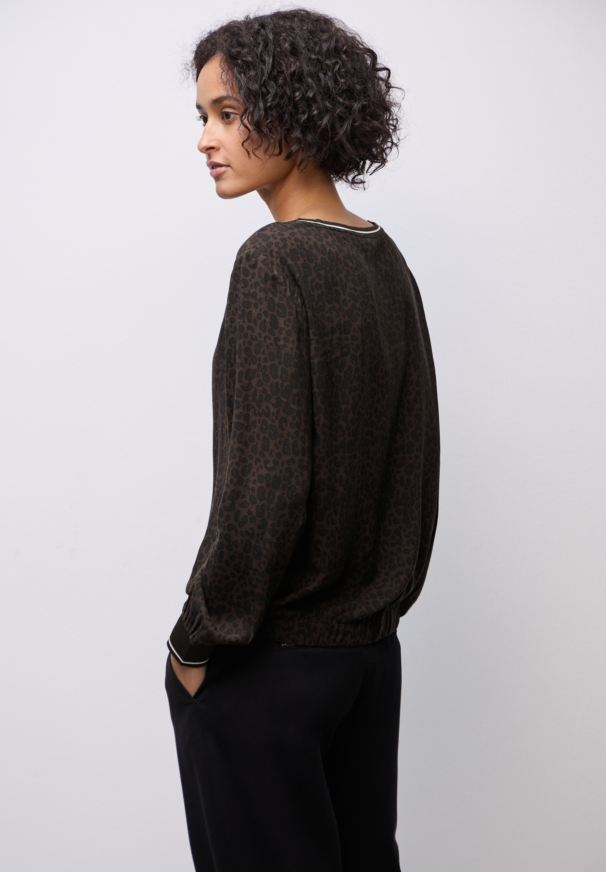 STREET ONE Langarmbluse mit Leo-Print