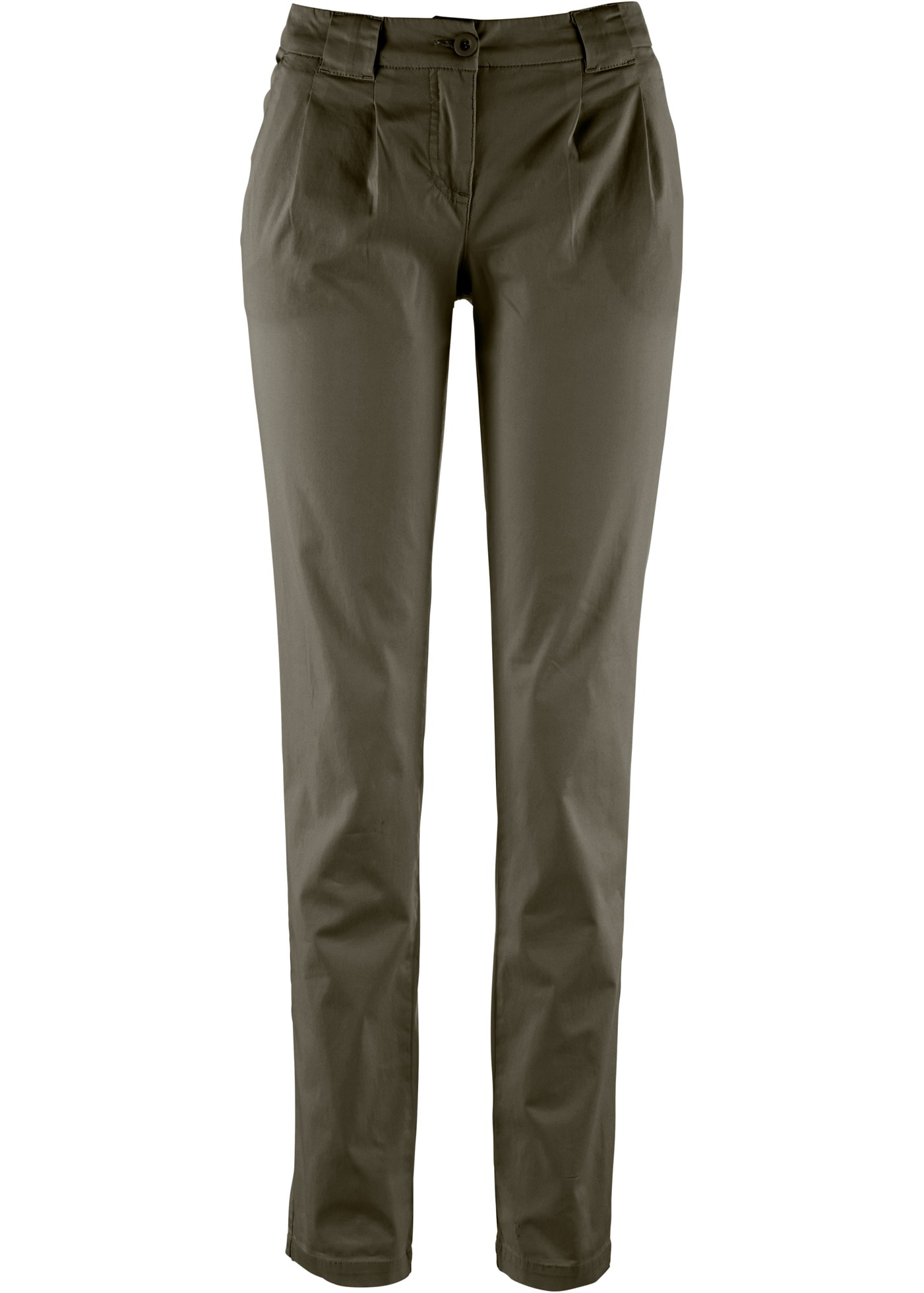 bonprix Chinos  schmale Form, mit Bundfalten und praktischen Taschen