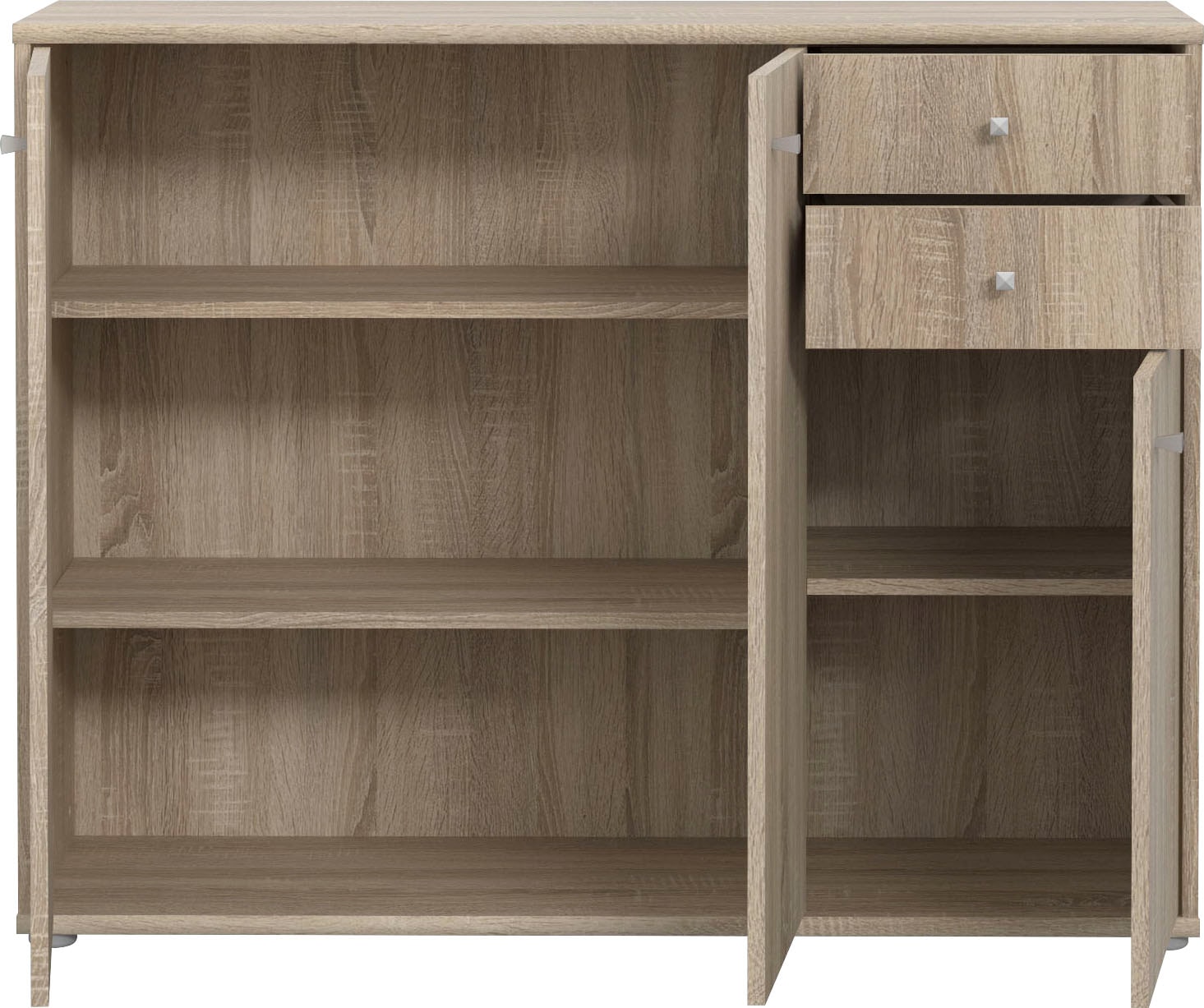 FORTE Commode »Tempra, Kommode, 3 Türen, 2 Schubkästen, viel Stauraum« Largeur 108,8 cm