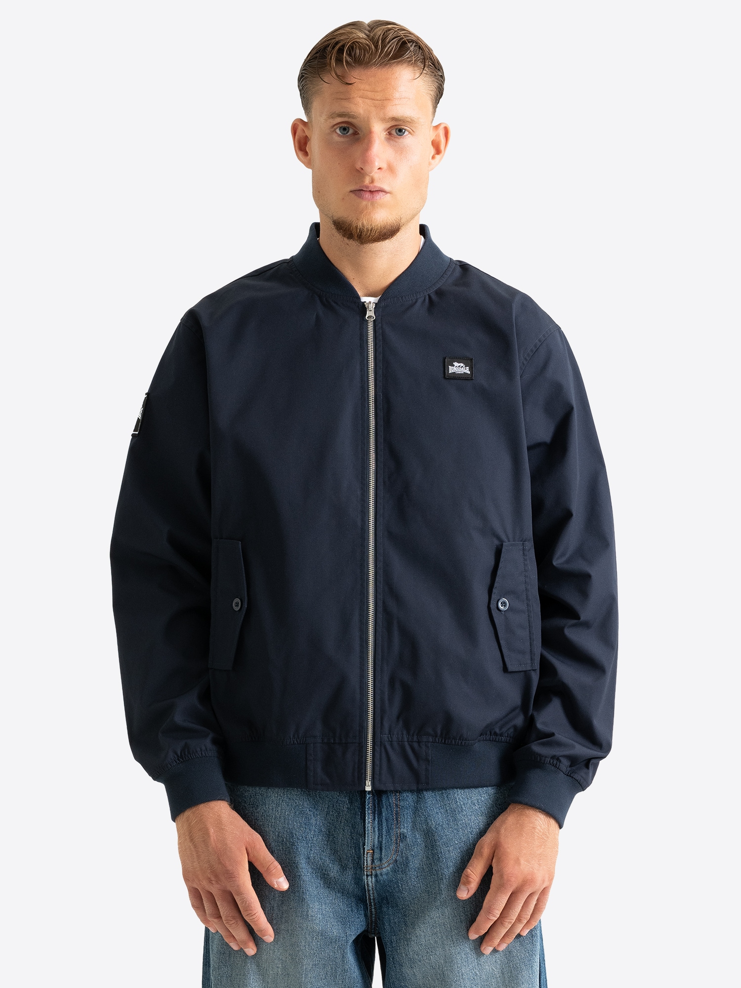 Lonsdale Collegejacke »LEYTONSTONE« mit Reissverschluss, aus Baumwolle und Polyester, normale Passform