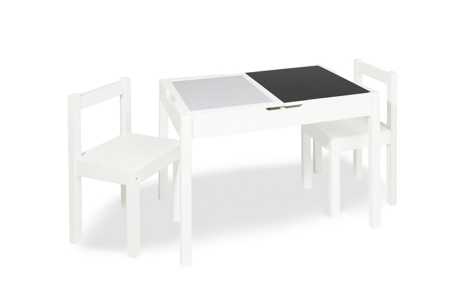   Plateau de table »Tischplatten-Set mit Magnettafel und Tafellack« Ensemble, 2 cuis tlg. Pour groupe de sièges enfant Linnea, blanc,