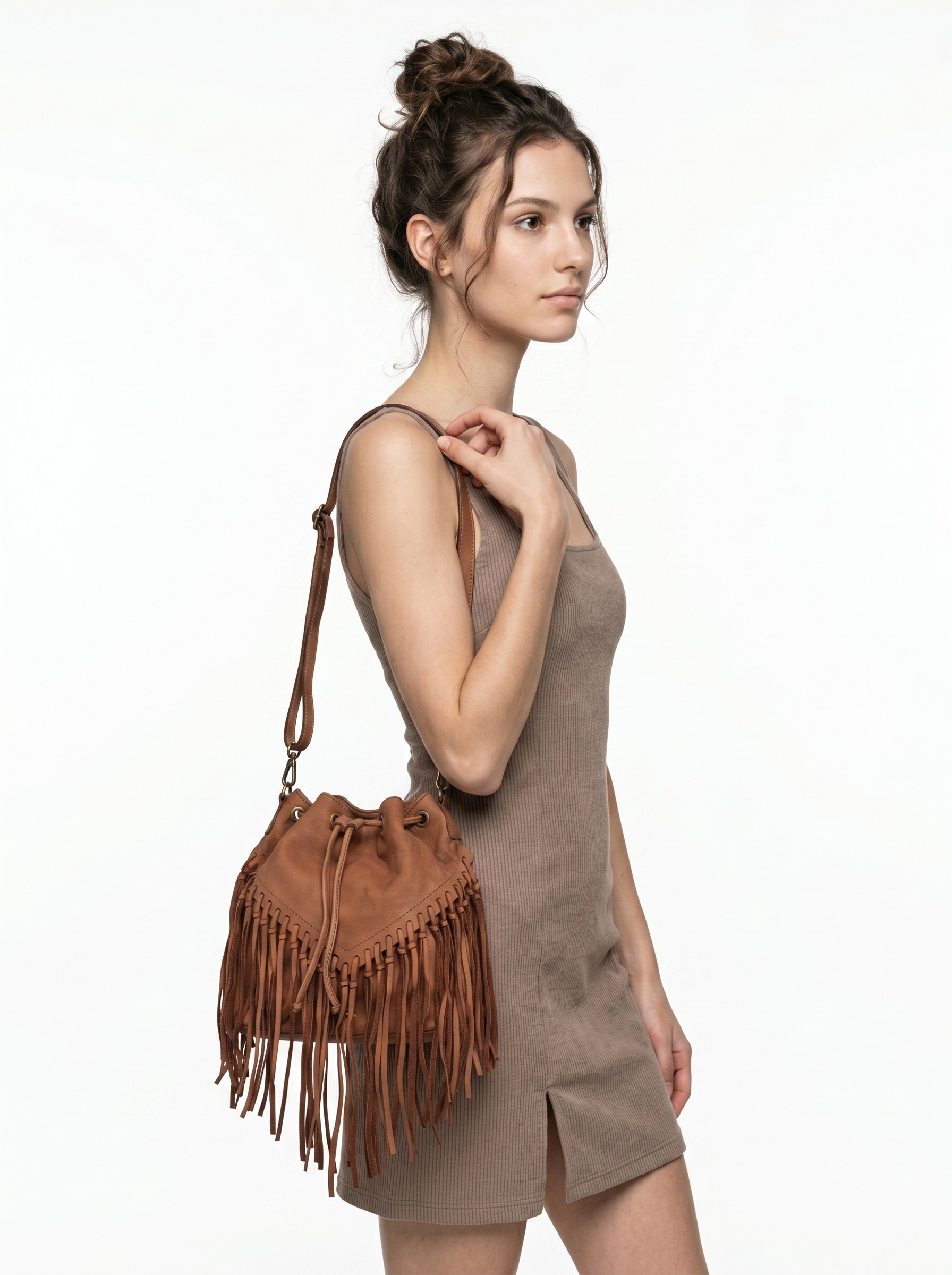 Samantha Look Shopper cuir véritable, fabriqué en Italie