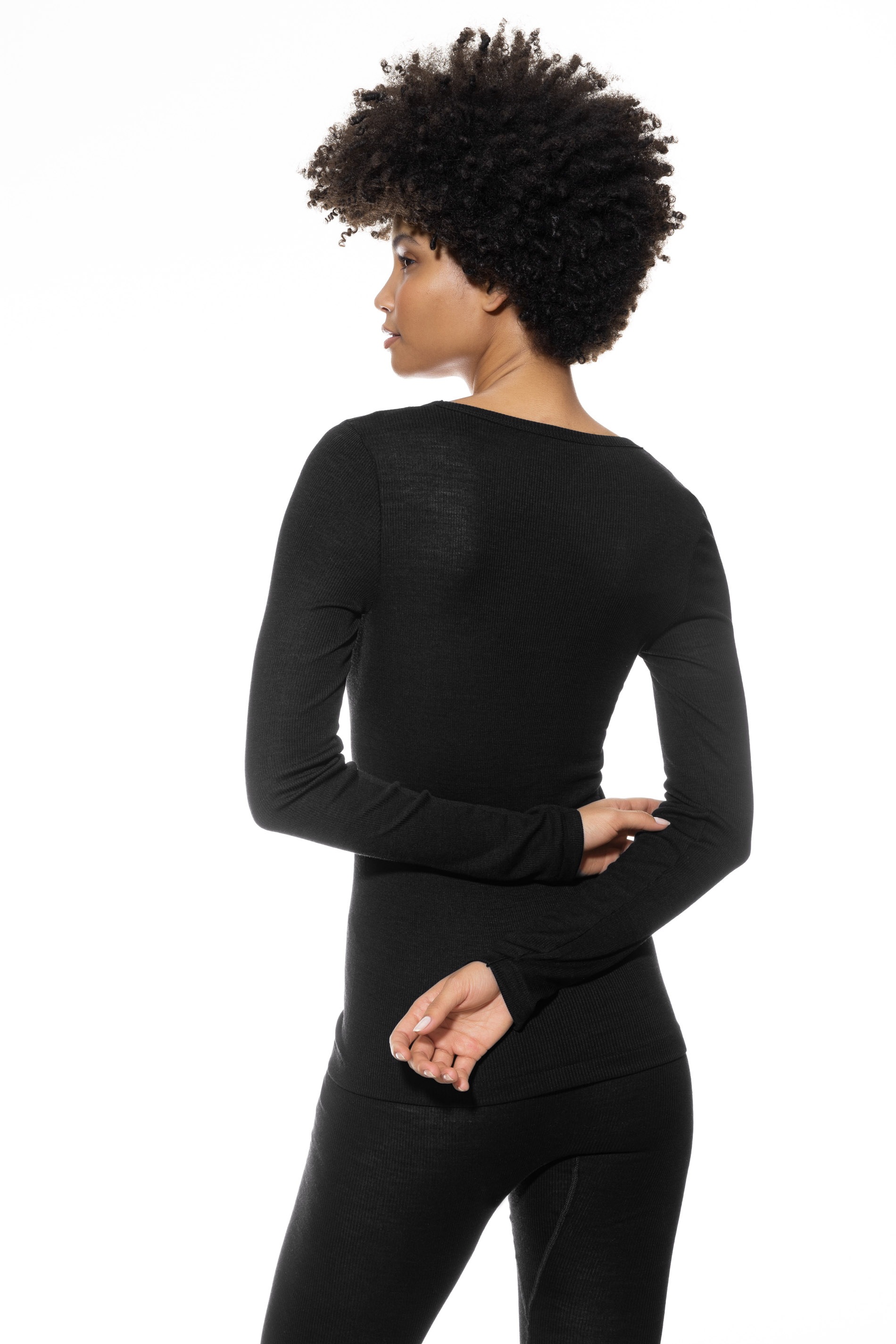 Mey T-shirt à manches longues »Wool Love« schmale Passform, Langarm, Rundhals-Ausschnitt, Merino-Schurwolle