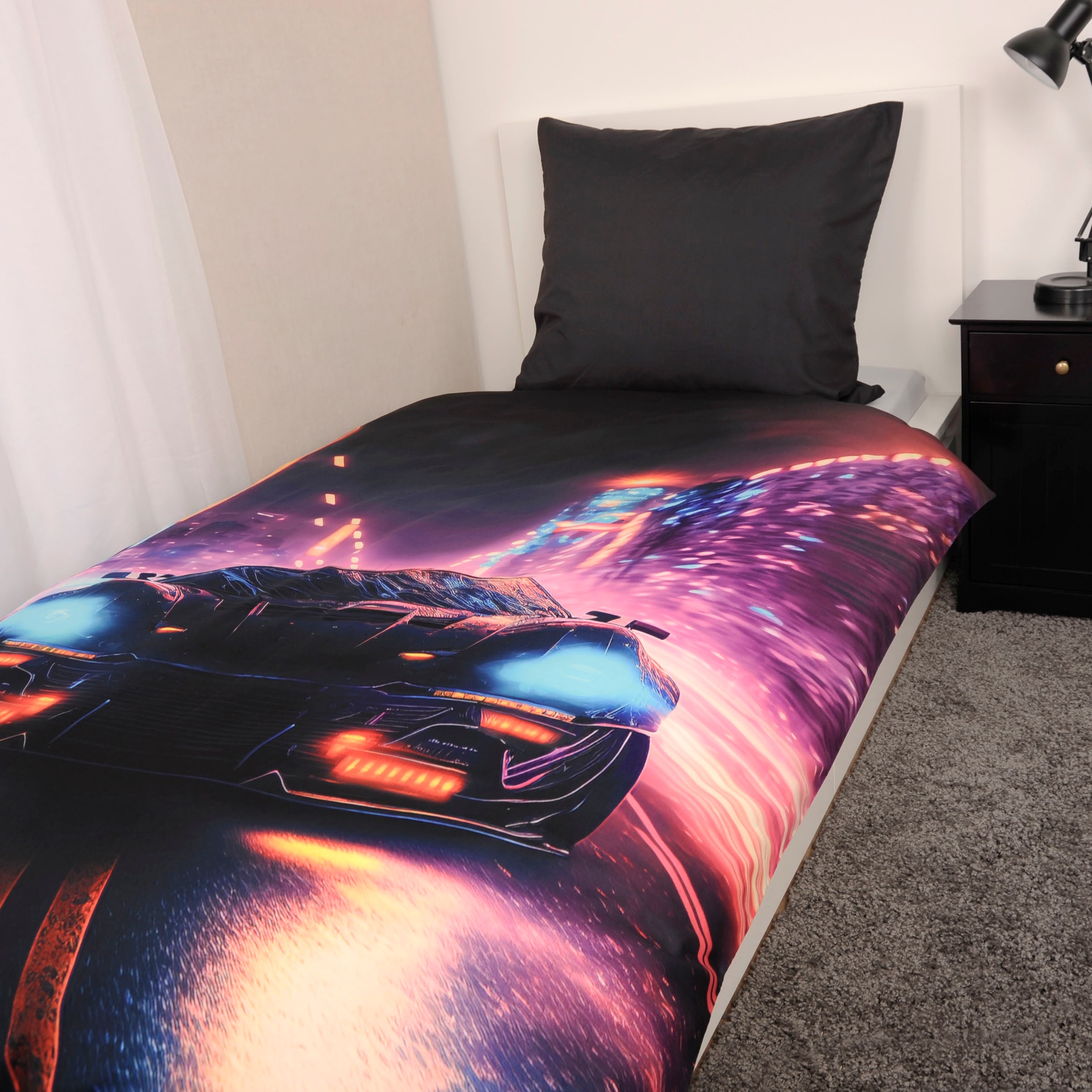 Herding Young Collection Bettwäsche »YC Neoncar« 2 Stk. mit coolem Motiv