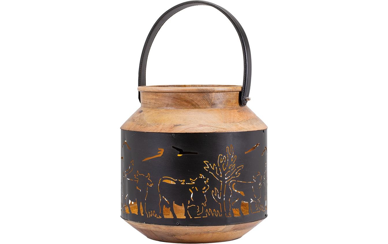 Kadastar Kerzenlaterne »Alpaufzug Familie« Laterne Scherenschnitt