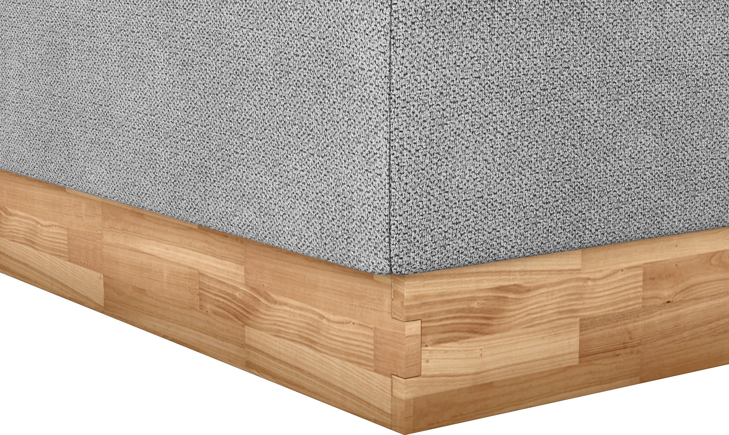 COTTA Lit rembourré »PESETA inkl. Lattenrost und Stauraum, erhältlich in 160cm & 180cm« mit Echtholzleiste und gepolstertem Kopfteil