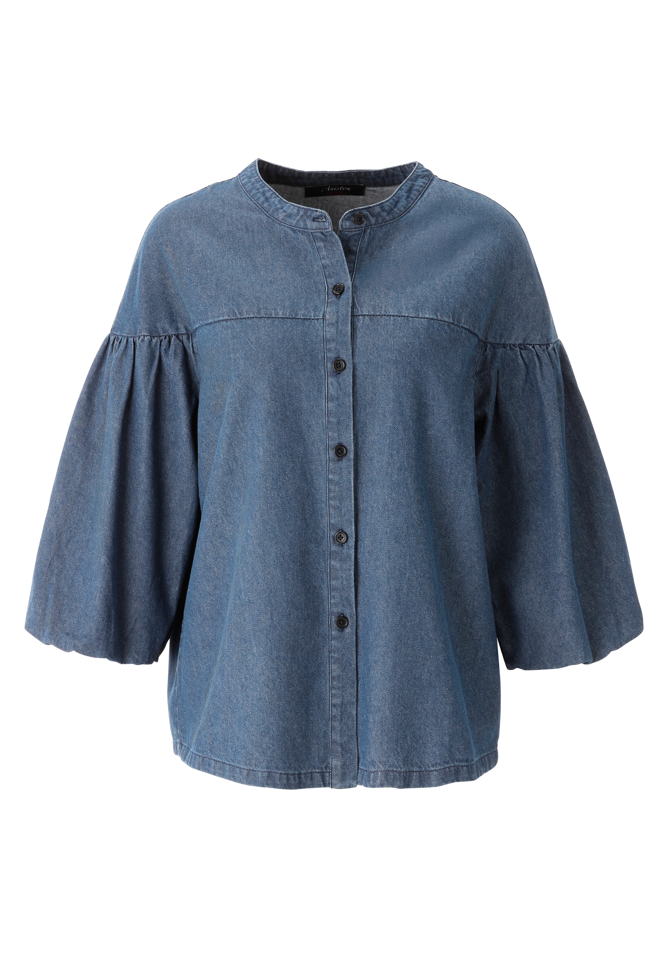 Aniston CASUAL Blouse en jean mit 3/4-langen Arm in weiter, topmodischer Form - NEUE KOLLEKTION
