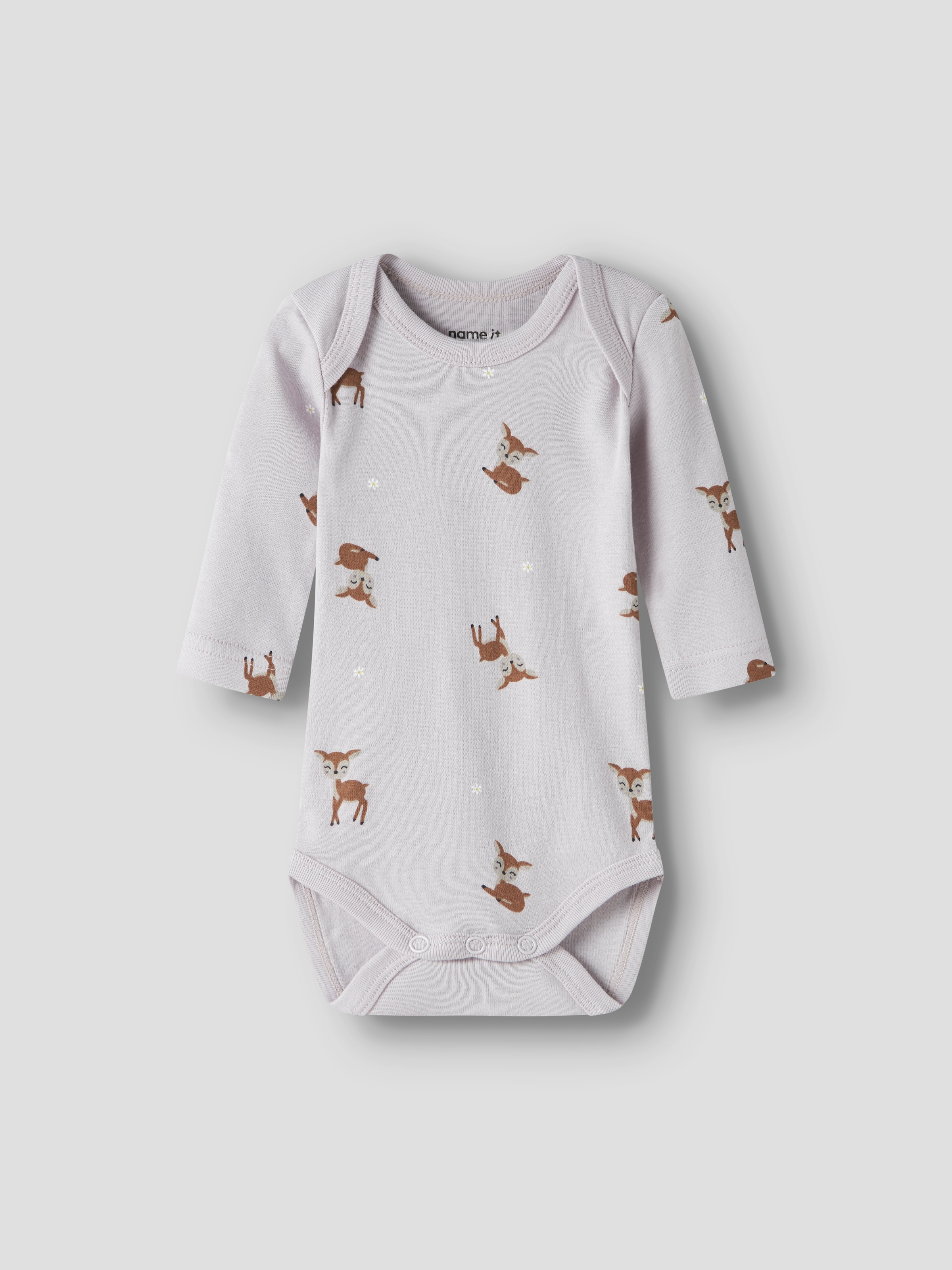 Name It Langarmbody »NBFBODY 3P LS LILAC MARBLE DEER NOOS« Packung, 3 tlg.