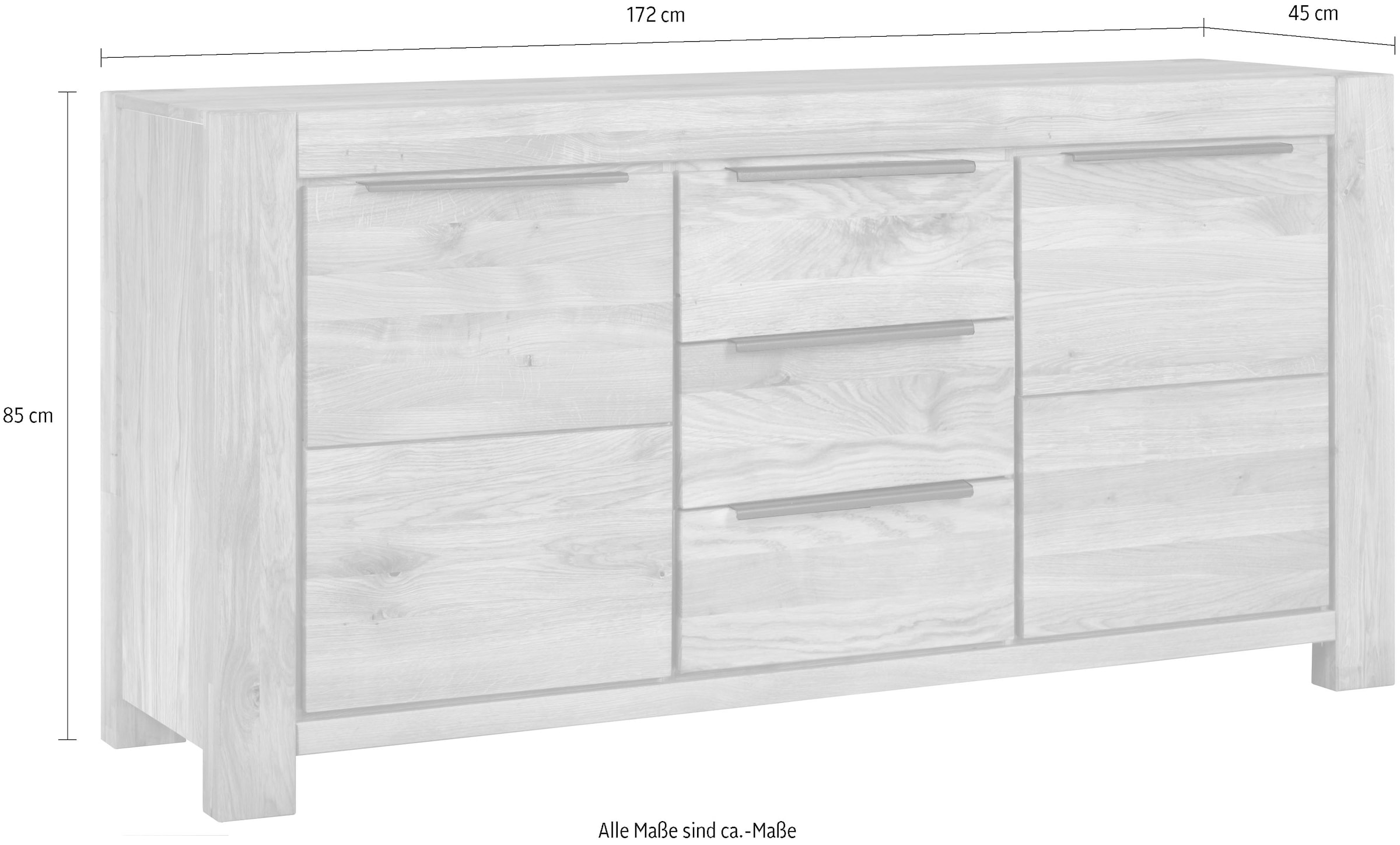 Home affaire Sideboard Fächer und Schubkästen mit Selbsteinzug, für komfortables Schliessen