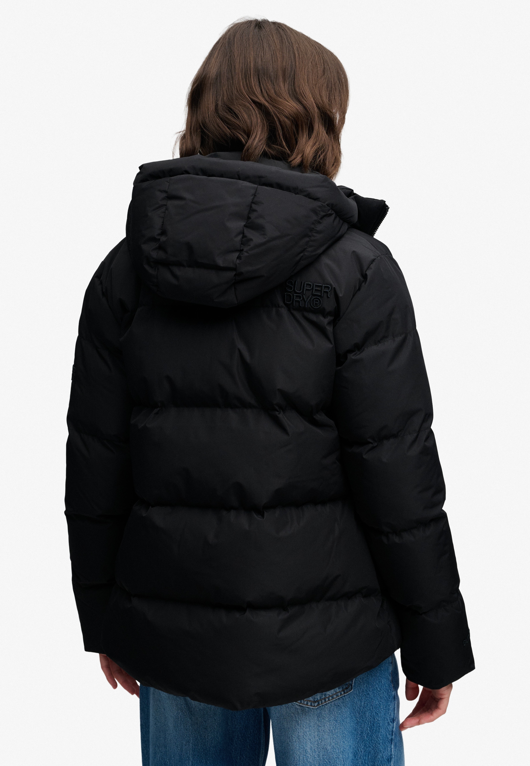 Superdry Veste matelassée »HOODED 5 BAFFLE SPORTS PUFFER« avec capuche Kunstfaser, relaxed fit