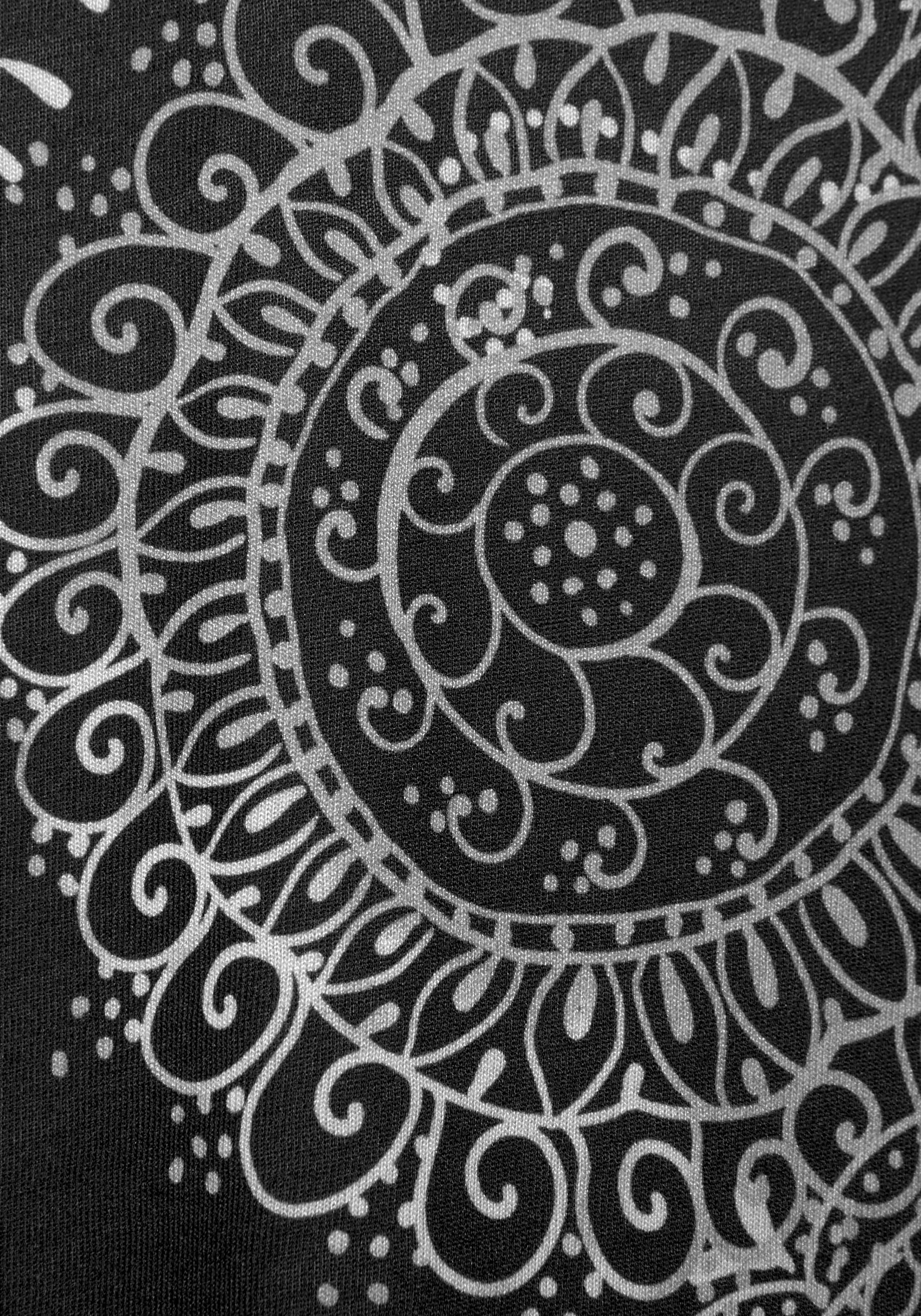 Vivance Dreams Negligé im schwarz-weissen Paisley-Dessin