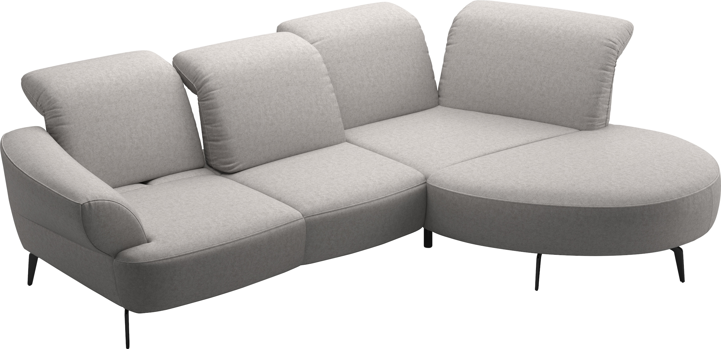 sit&more Canapé d'angle »Dance, L-Form, inkl. Sitztiefenverstellung« inkl. Click&Seat, optional mit Kopfteilverstellung