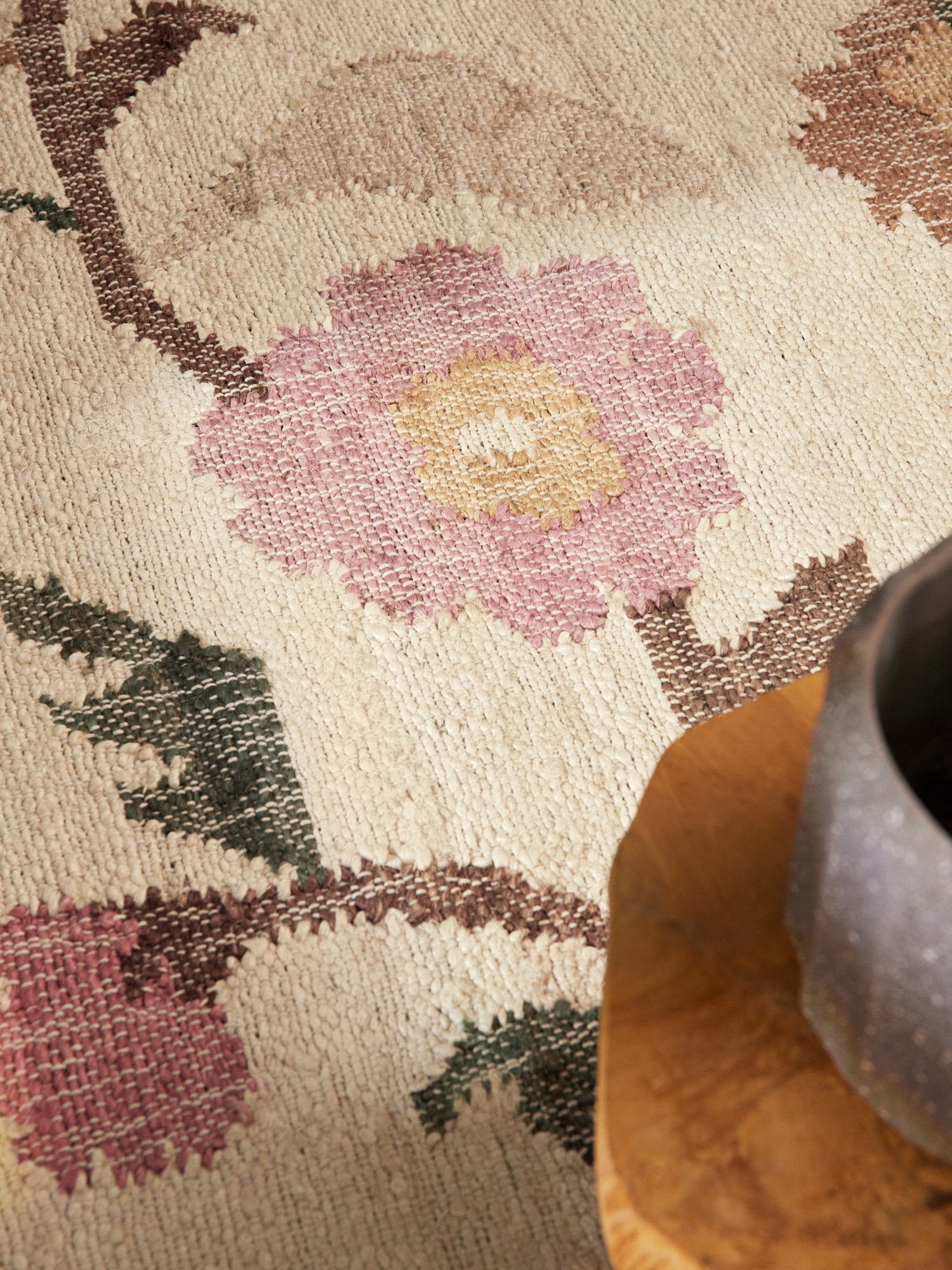 ELLE DECORATION Tapis »Kelim Violette« Rectangulaire 3 mm Höhe Jute, Baumwolle, Natur, Handgewebt, Kelim, orientalisch, Boho