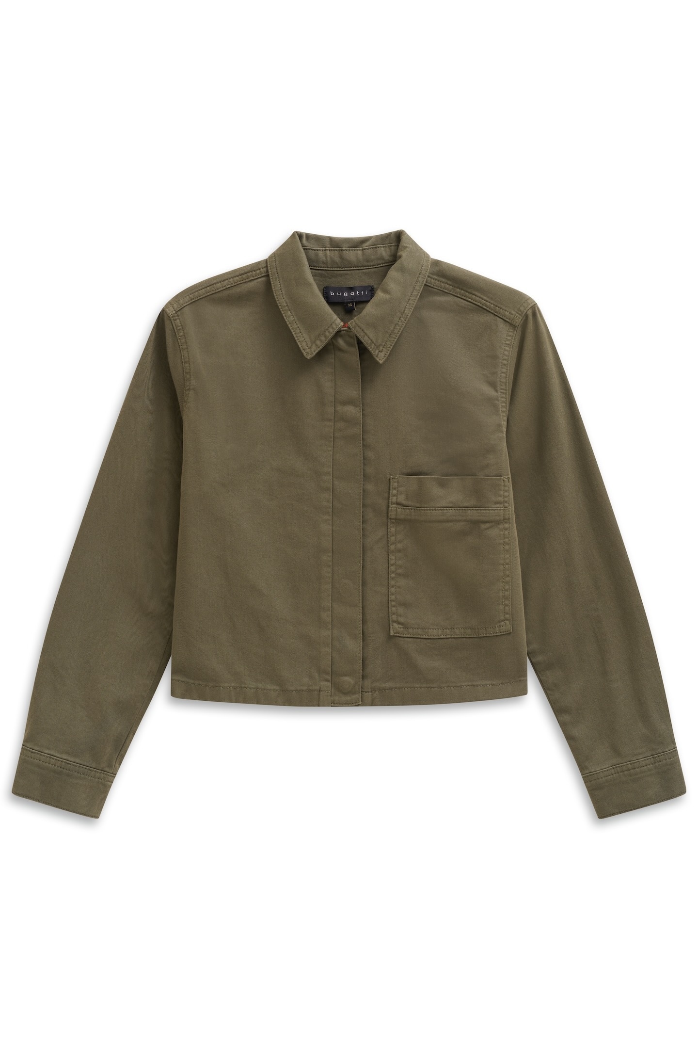bugatti Veste en jean »Hemdkragen« mit verdeckter Knopfleiste