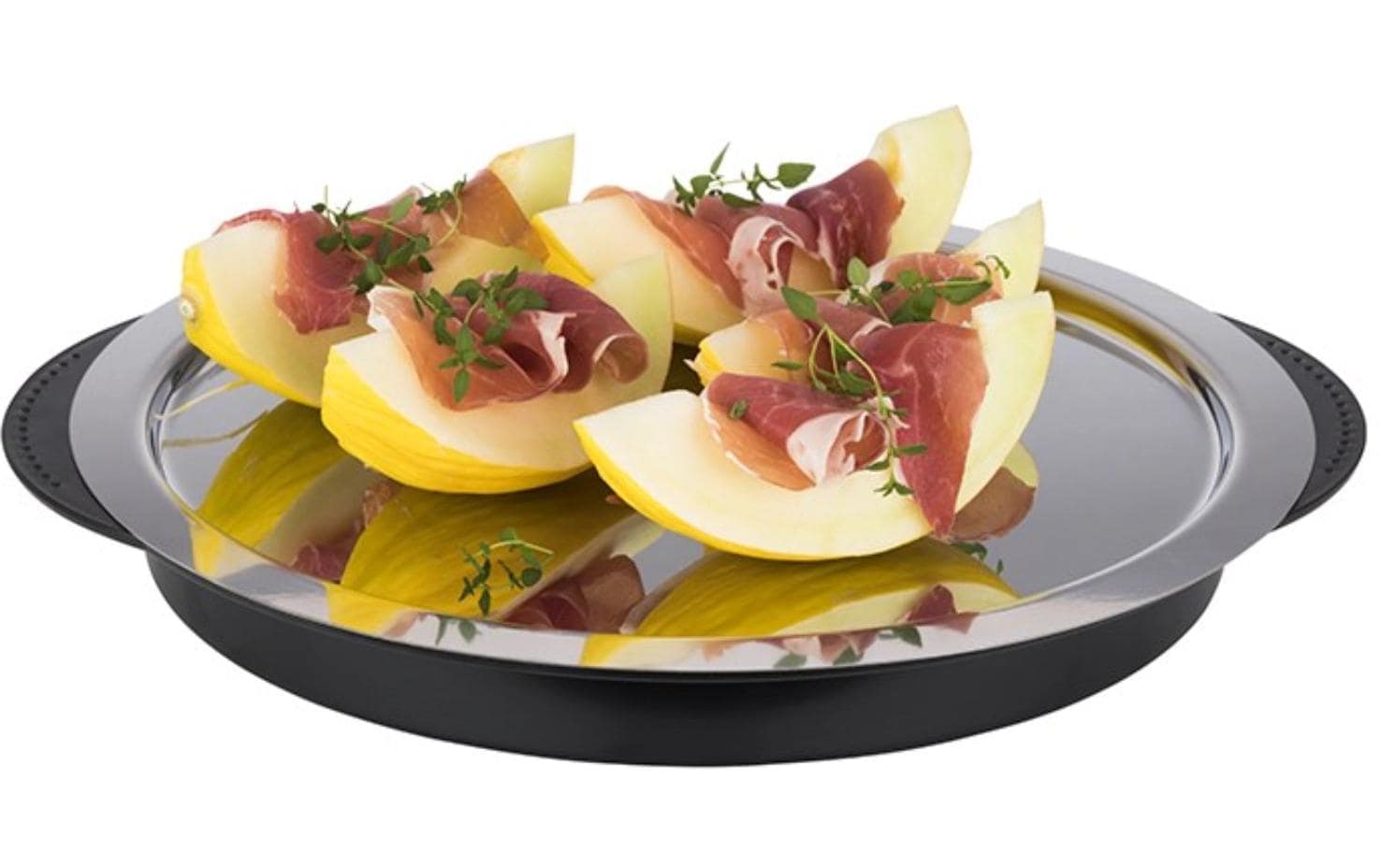 APS Plateau »Thermo Tablett Set« Ø 34 cm, fonction refroidissement grâce à 2 accumulateurs de froid