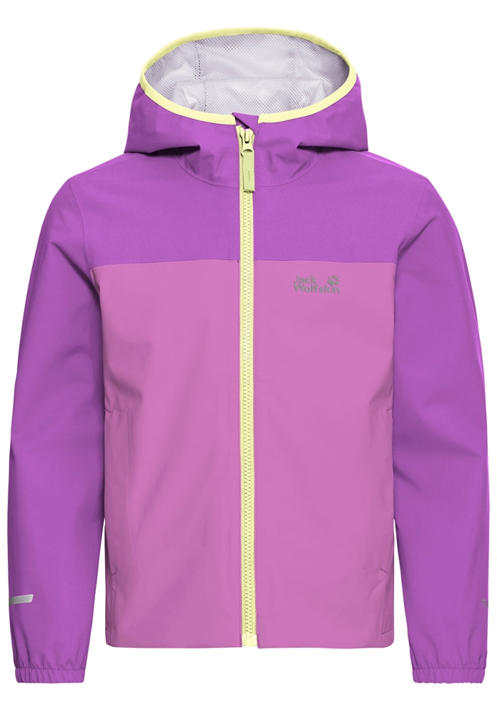 Jack Wolfskin Regenjacke »ADVENTURETRIBE 2L JKT K« atmungsaktiv, wasserdicht, mit Reissverschluss, normale Länge
