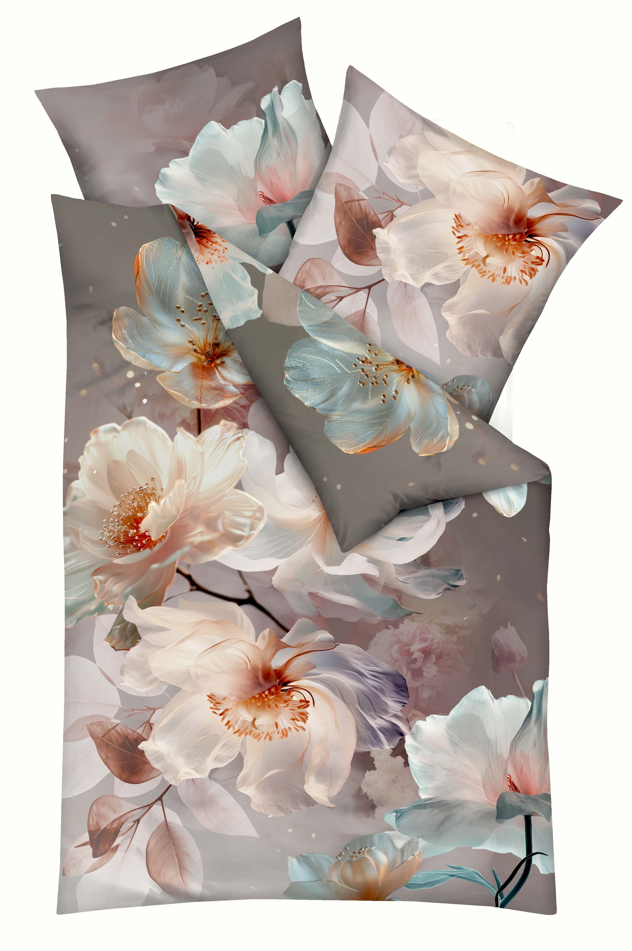 Kaeppel Linge de lit »Mother of Pearl« 2 Avec fleurs