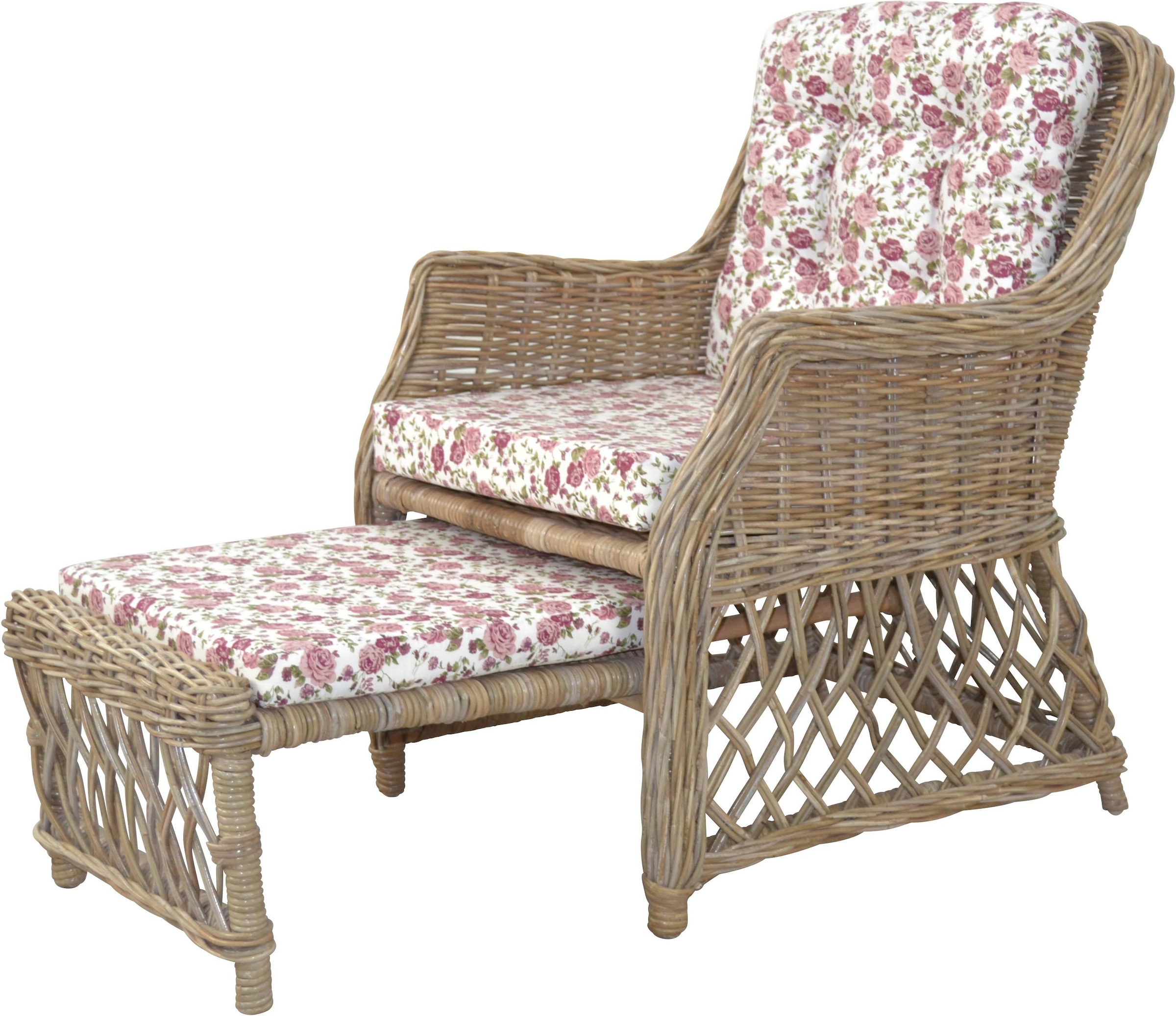 Home affaire Chaise en rotin () Handarbeit, Masse (B/T/H): (67/75/91)