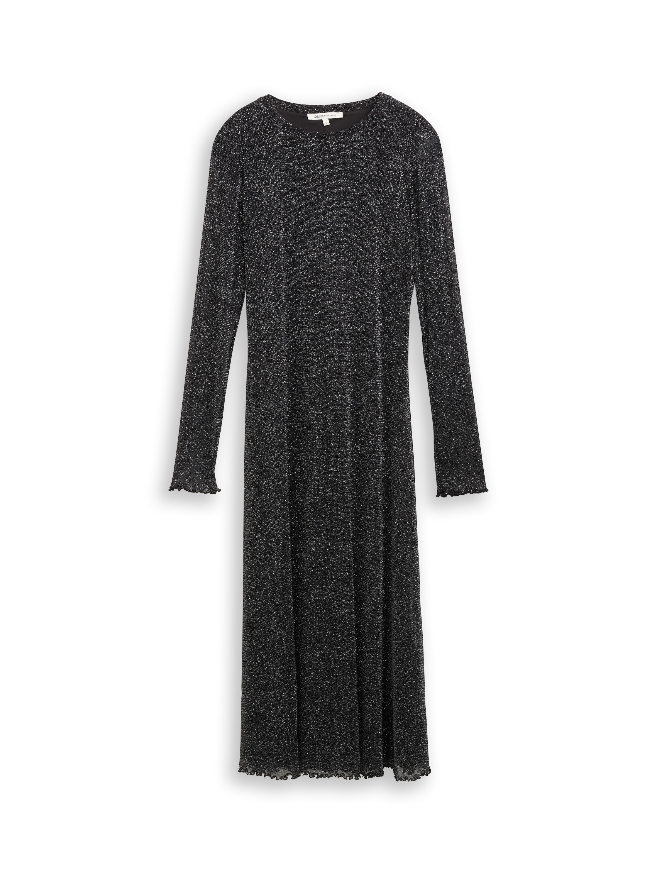 TOM TAILOR Denim Robe midi mit Glitzer-Effekt