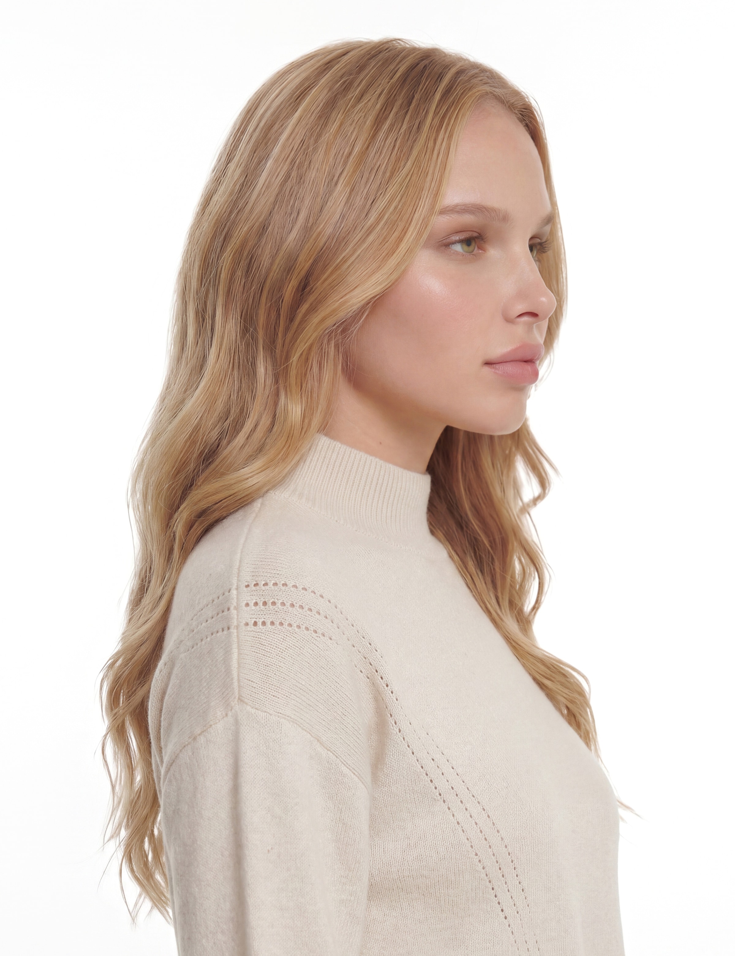 Guess Pull en tricot »LS MN HAYDEN LACE SWTR« mit Woll-Anteil, Spitzenbesatz
