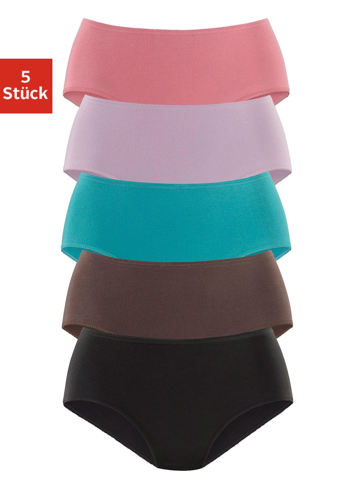 petite fleur Hüftslip 5er-Pack,  aus elastischer Baumwolle
