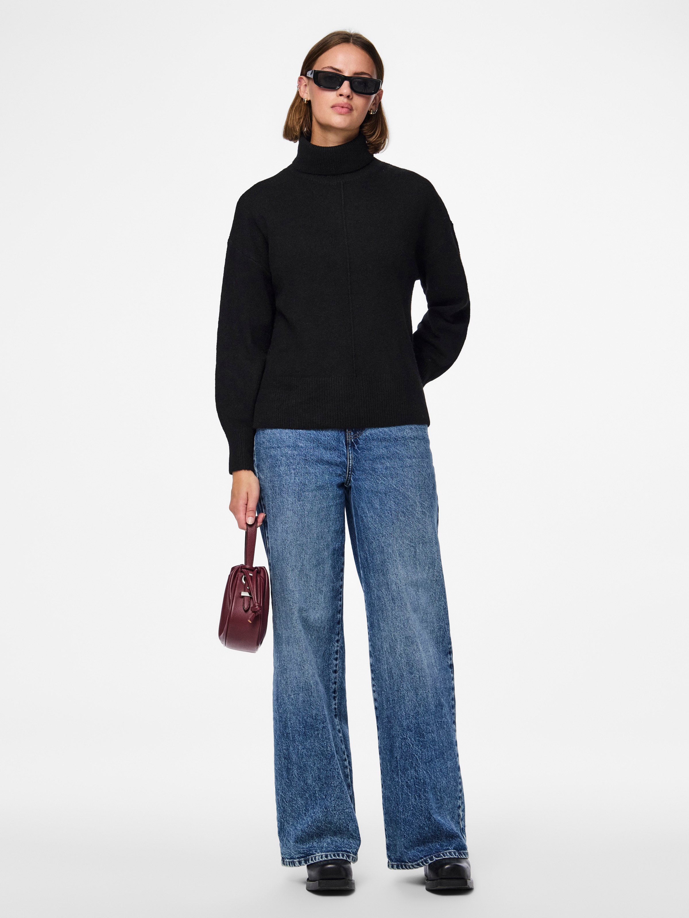 pieces Rollkragenpullover »PCMALOU LS ROLLNECK KNIT NOOS BC«