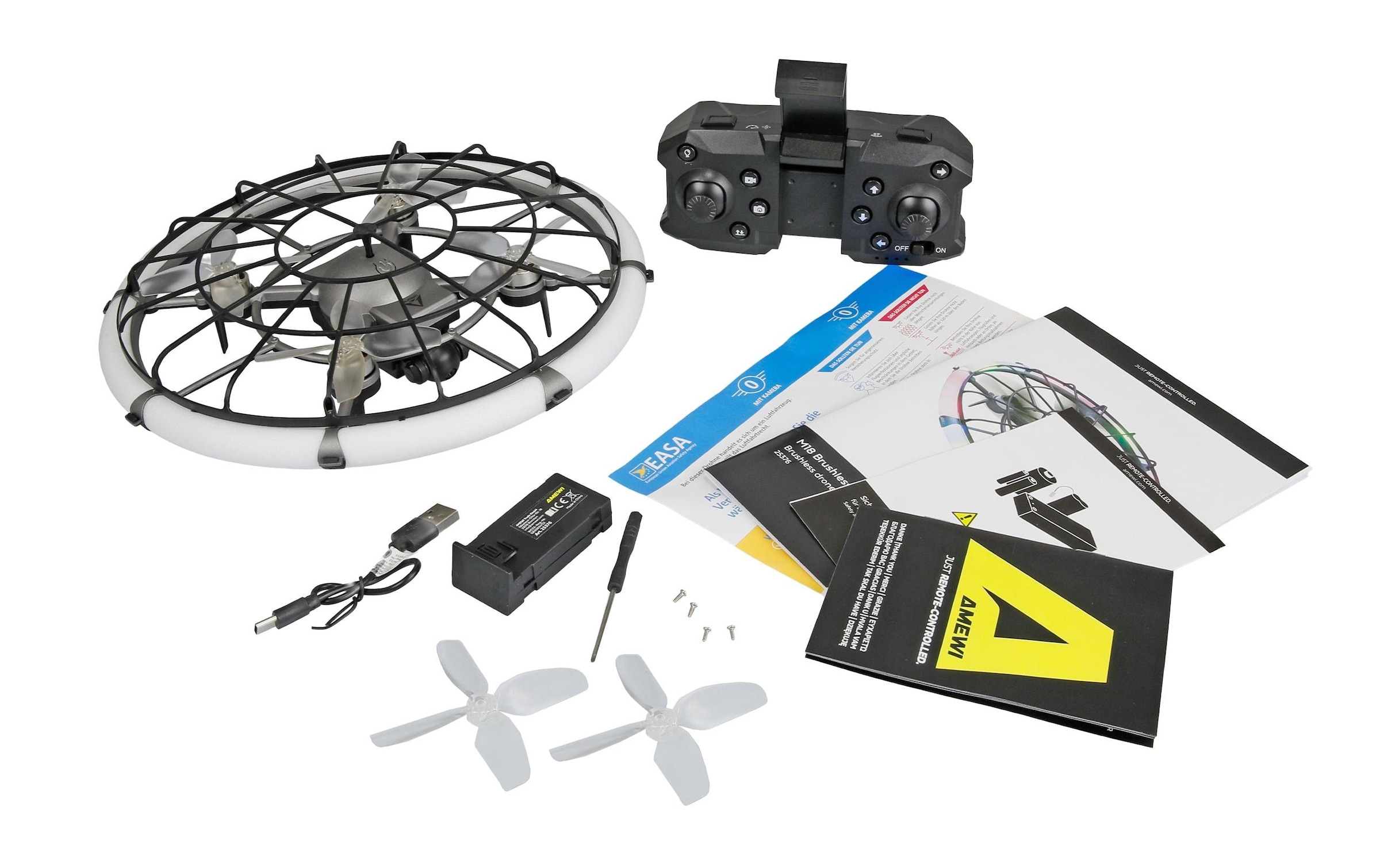 Amewi Drohne »M18 Brushless mit Kamera & LED-Ring RTF«