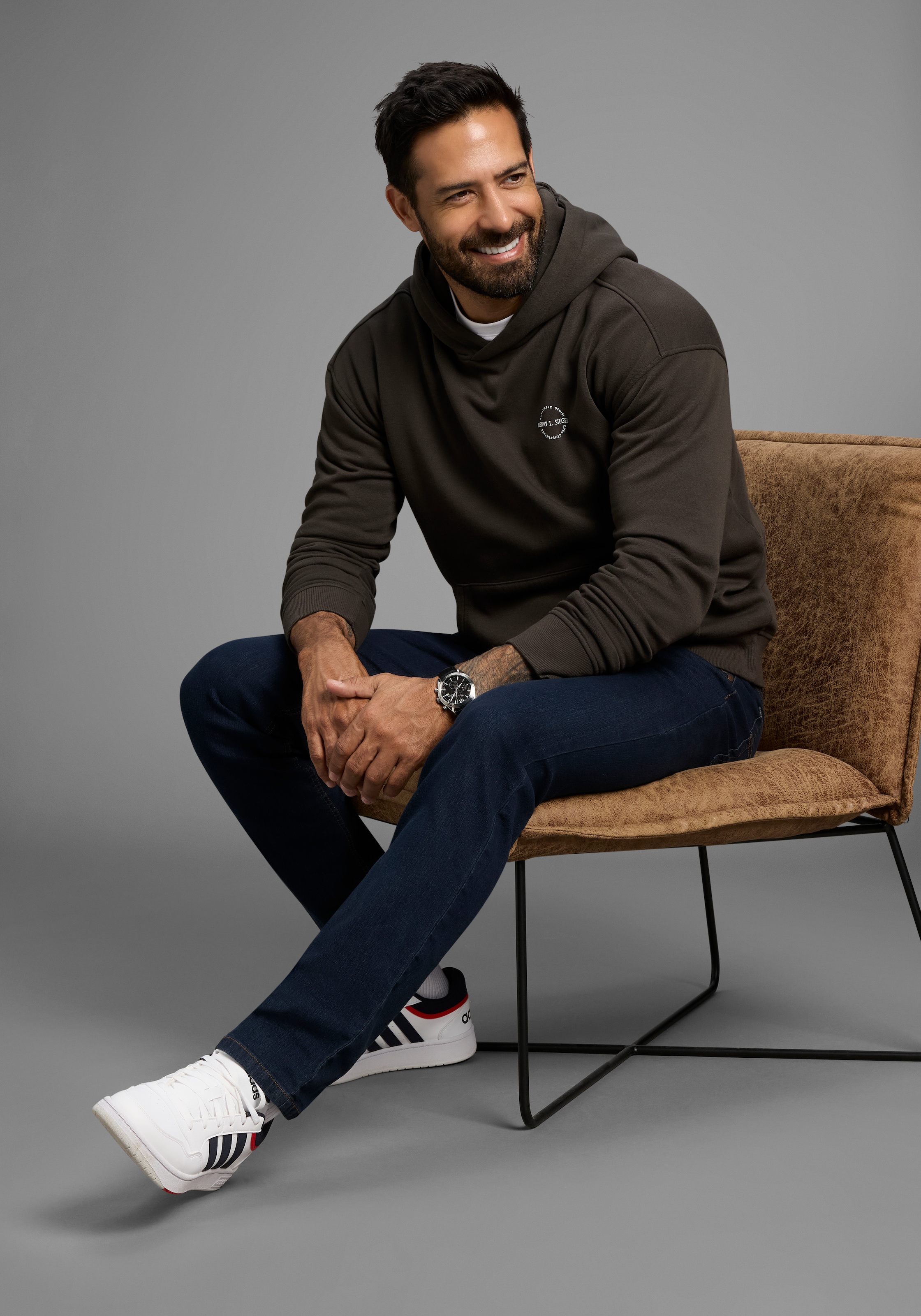 H.I.S Sweat à capuche , ohne Kordeln an der Kapuze
