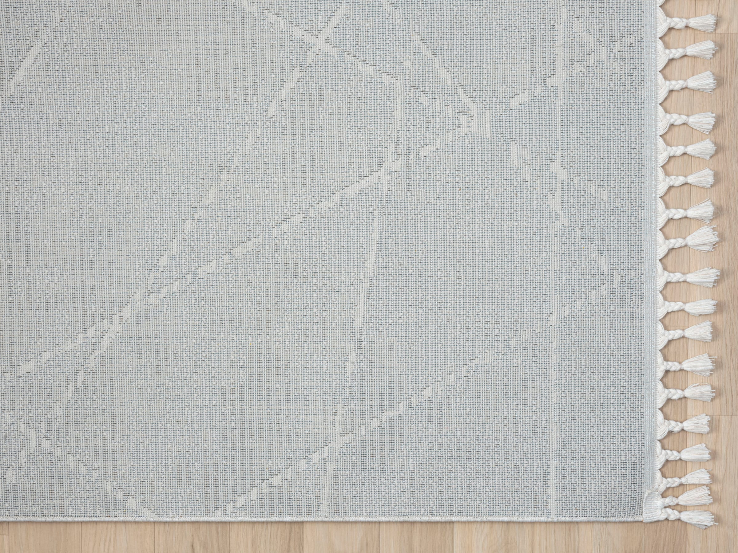 Myflair Möbel & Accessoires Teppich »Nelia, LAGERRÄUMUNG!« rechteckig 15 mm Höhe Kurzflor, mit Hoch-Tief Effekt, Microfaser, mit Fransen