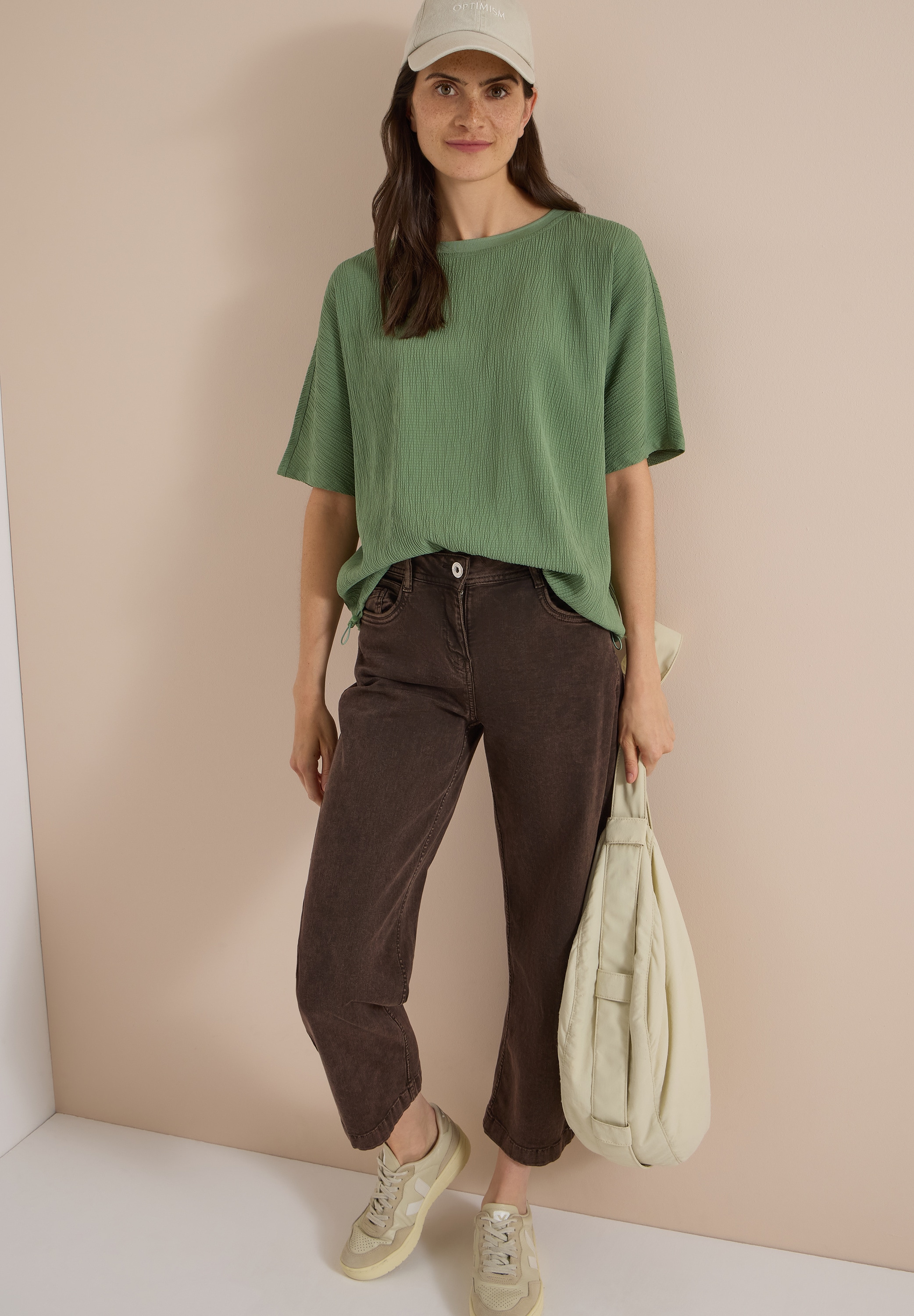 Cecil Top chemisier Blouse d'été, qualité structurée, viscose