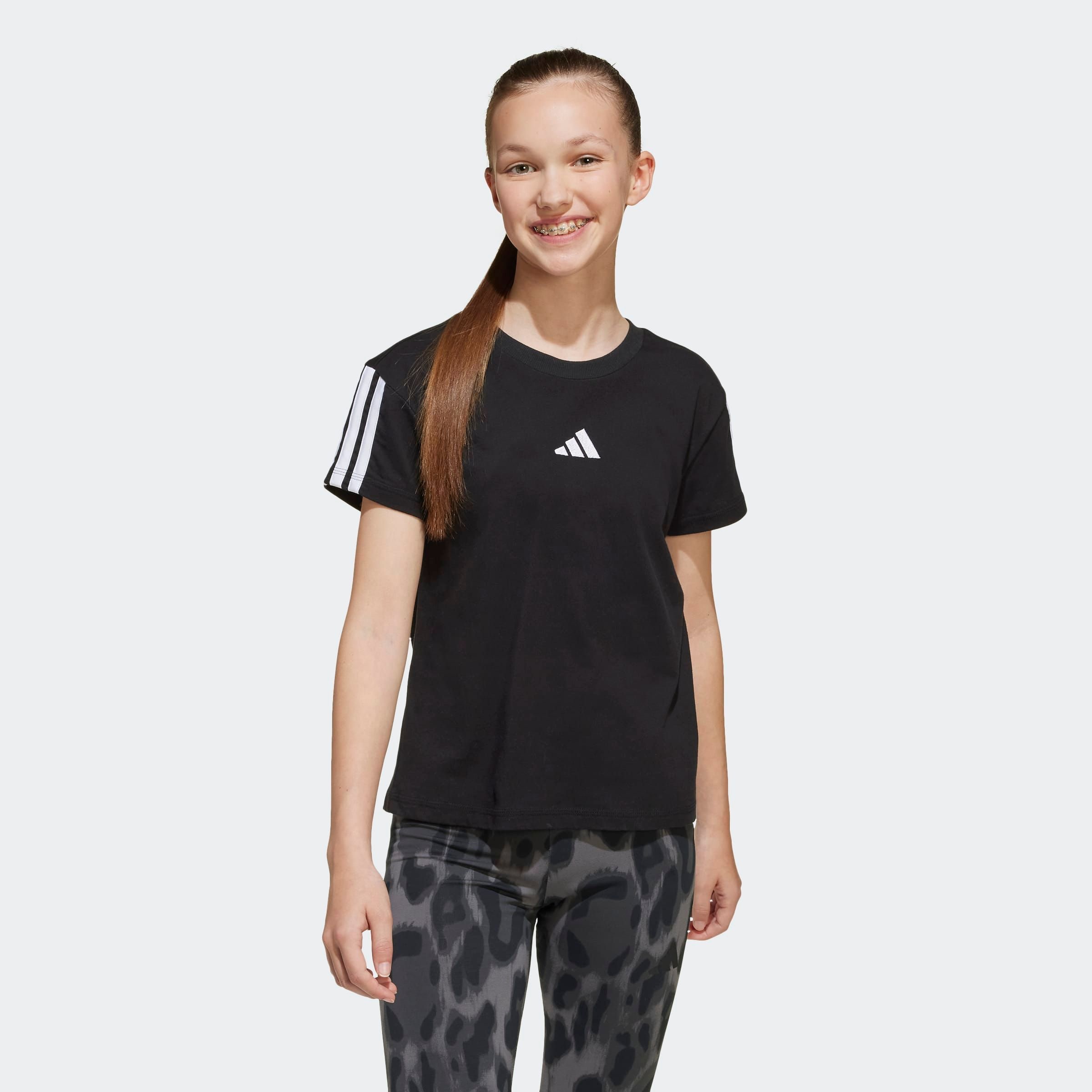 adidas Sportswear T-Shirt »ESSENTIALS KIDS« für Kinder, mit Rundhalsausschnitt, ohne Verschluss, aus Baumwolle