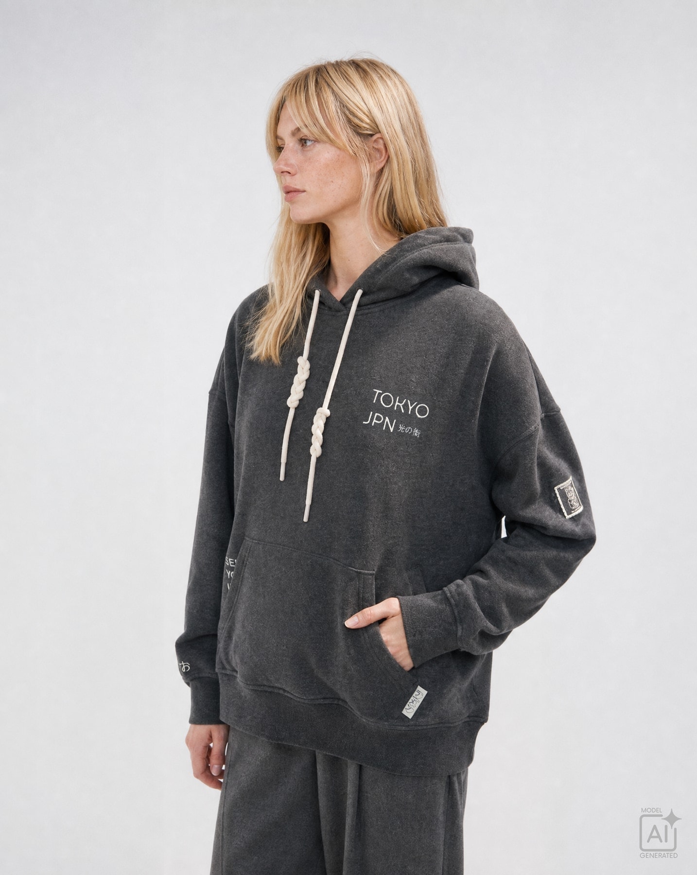 Smith & Soul Hoodie , en mélange de coton, oversize
