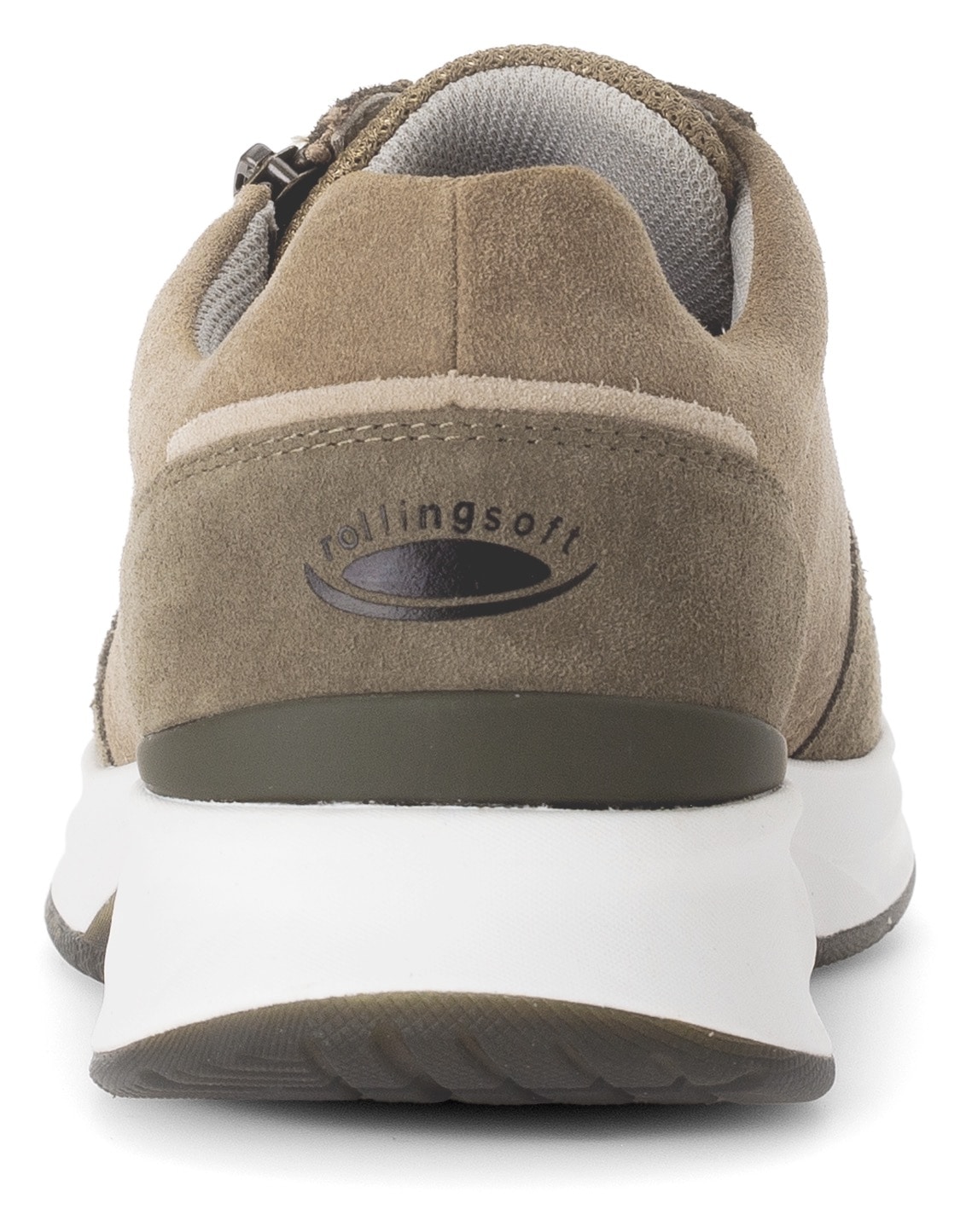rollingsoft Baskets compensées  , chaussure de loisirs, chaussure basse, chaussure à lacets avec fermeture éclair extérieure, largeur G