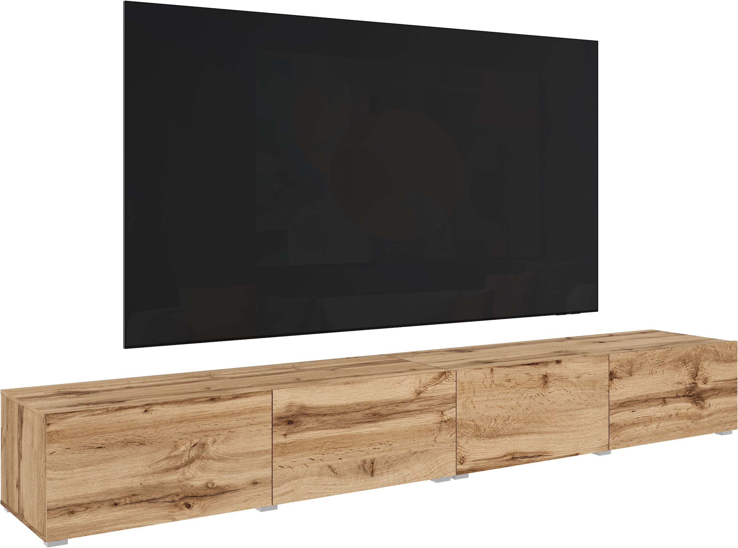 GOODproduct Lowboard »Denver Erlebe die Weltmeisterschaft im XXL-Format« Elegantes TV-Möbel 300 cm, speziell für bis zu 98-Zoll Fernseher