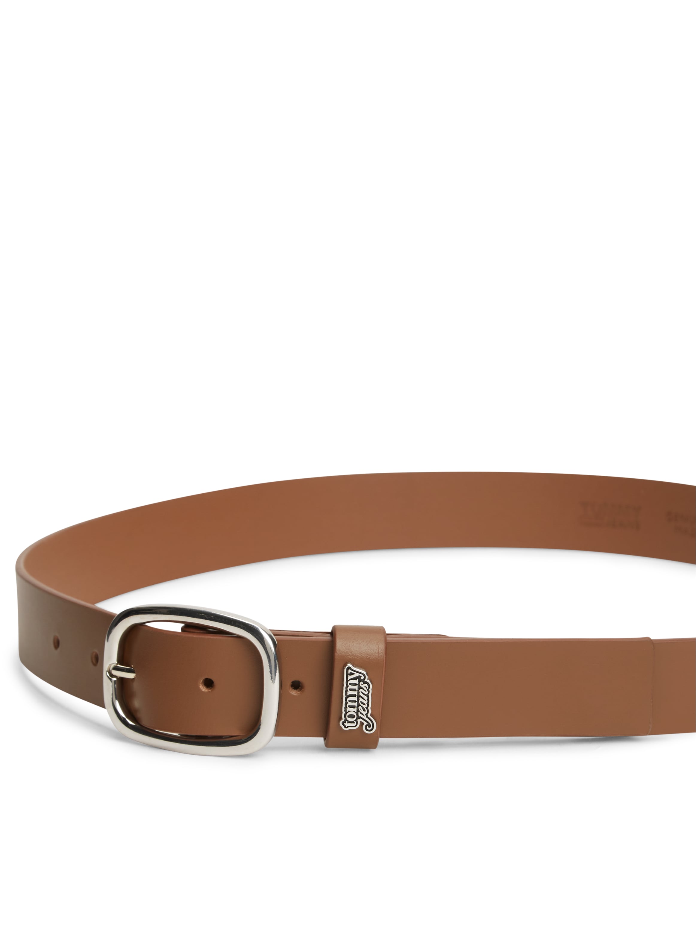Tommy Jeans Ceinture en cuir »TJW OVAL 3.0 BUCKLE« Taille ajustable avec détail logo,