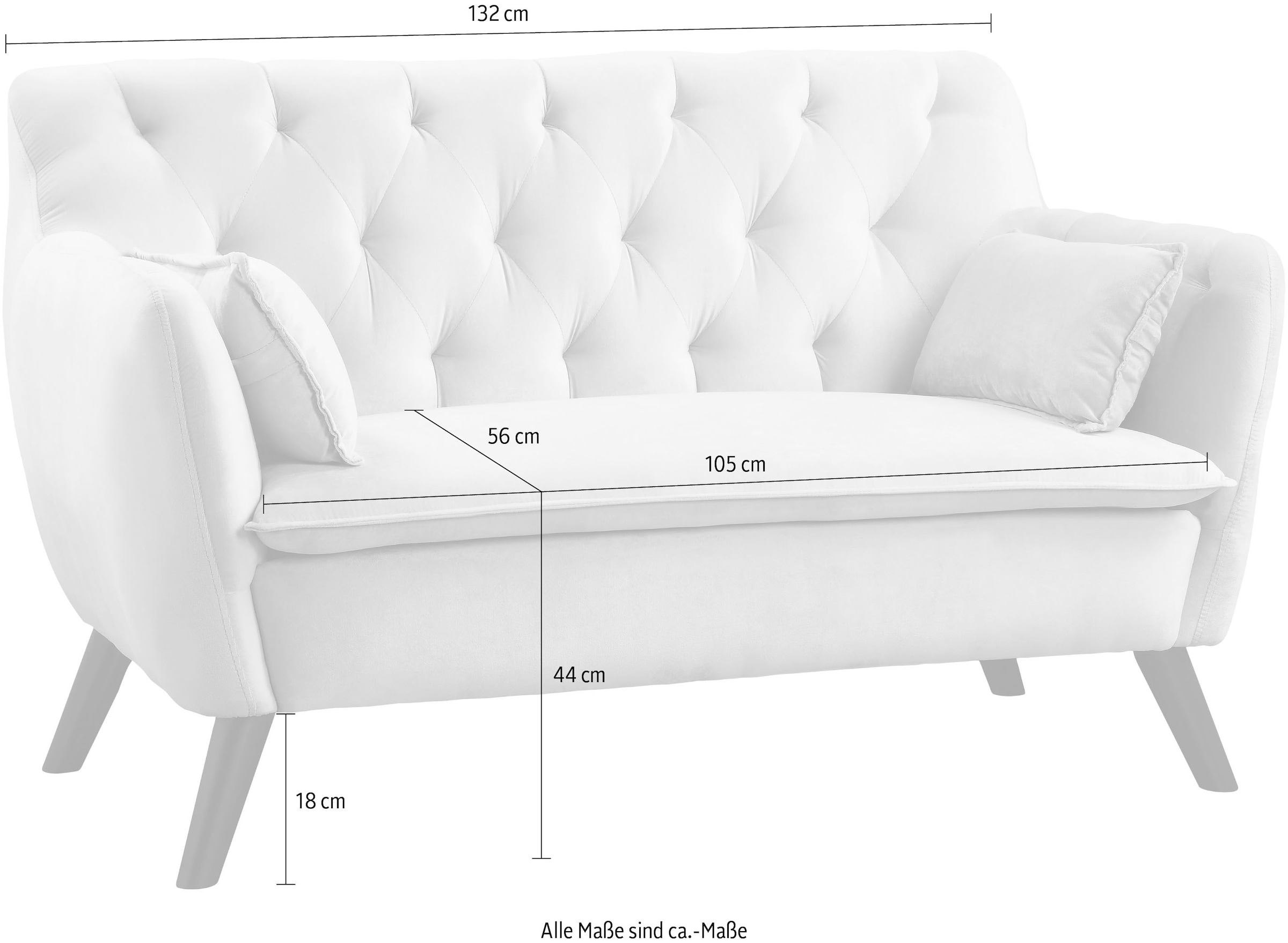 ATLANTIC home collection 2-Sitzer »Janna« inklusive 2 Zierkissen