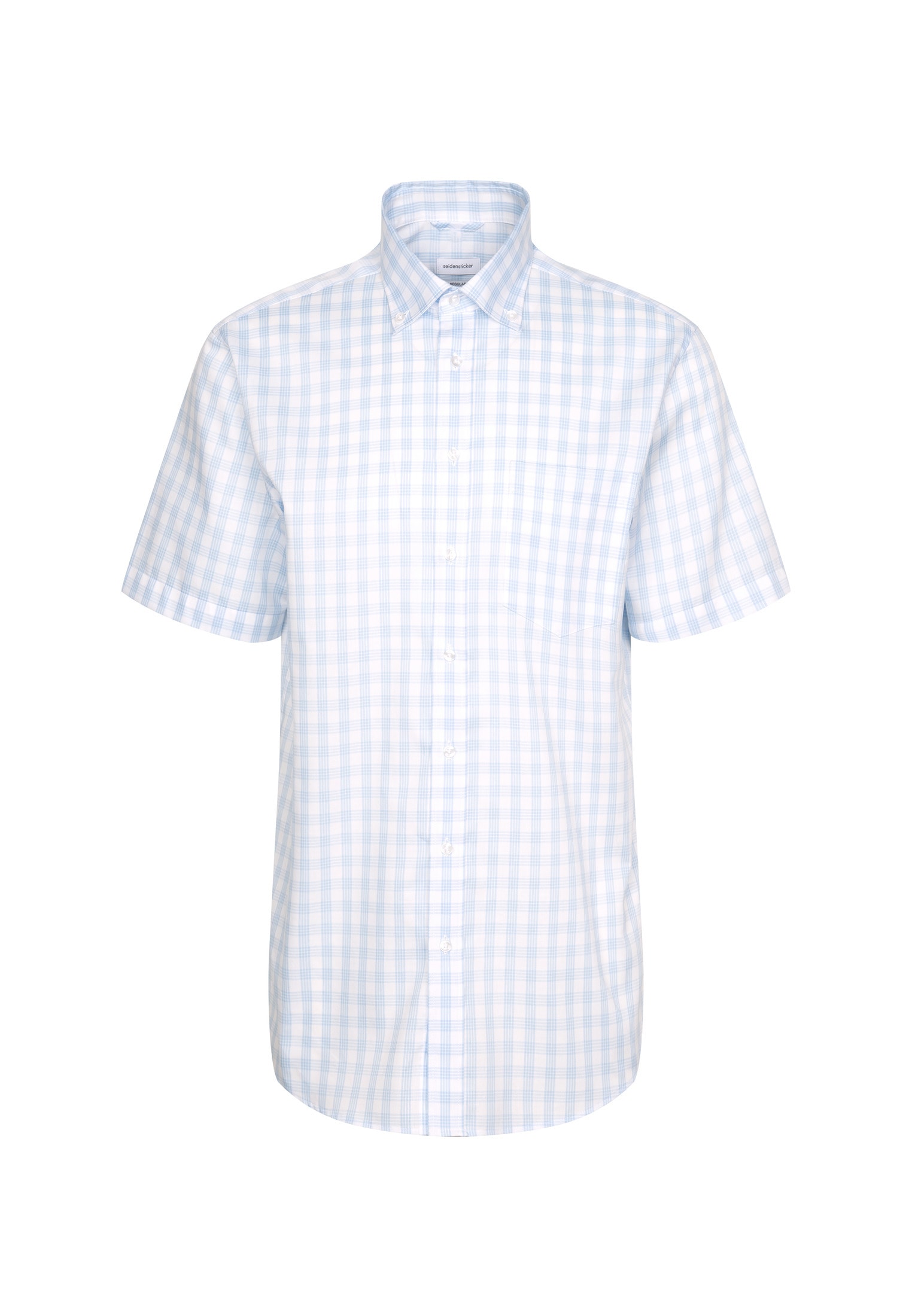 seidensticker Businesshemd »Regular« Regular 1/2 Button-Down-Kragen Karo