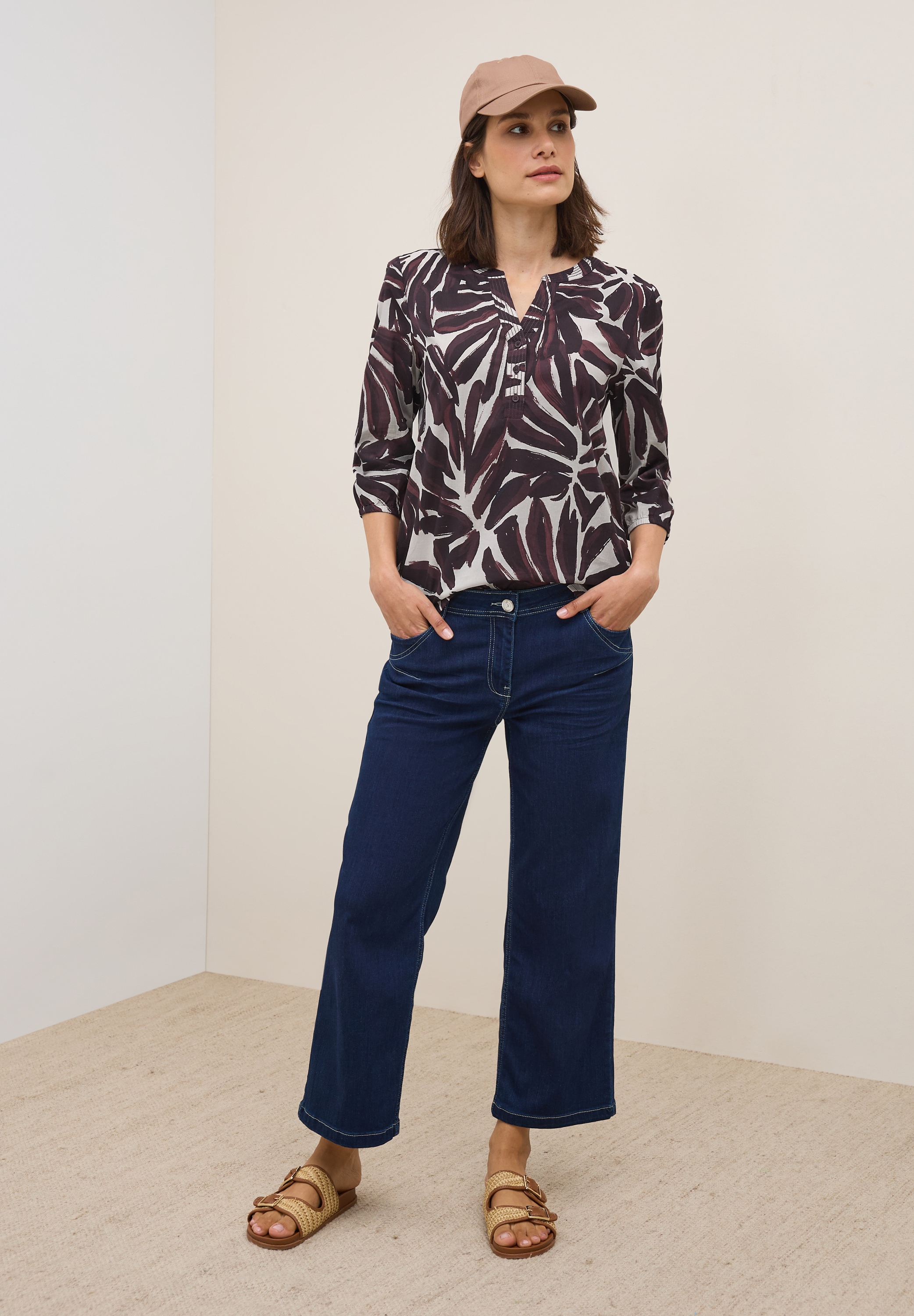 Cecil Blouse classique mit All-Over Print