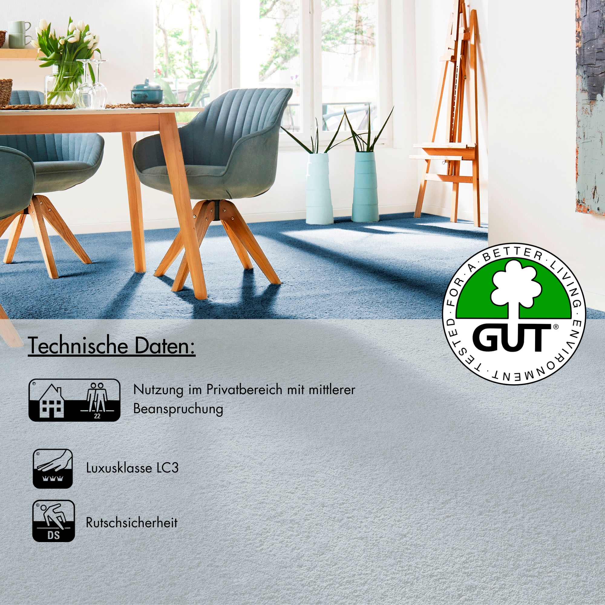 Andiamo Teppichboden »Sophie, Frisee-Velours, Made in Netherlands« rechteckig 12 mm Höhe Uni Farben, Breite 400 cm oder 500 cm, strapazierfähig & pflegeleicht