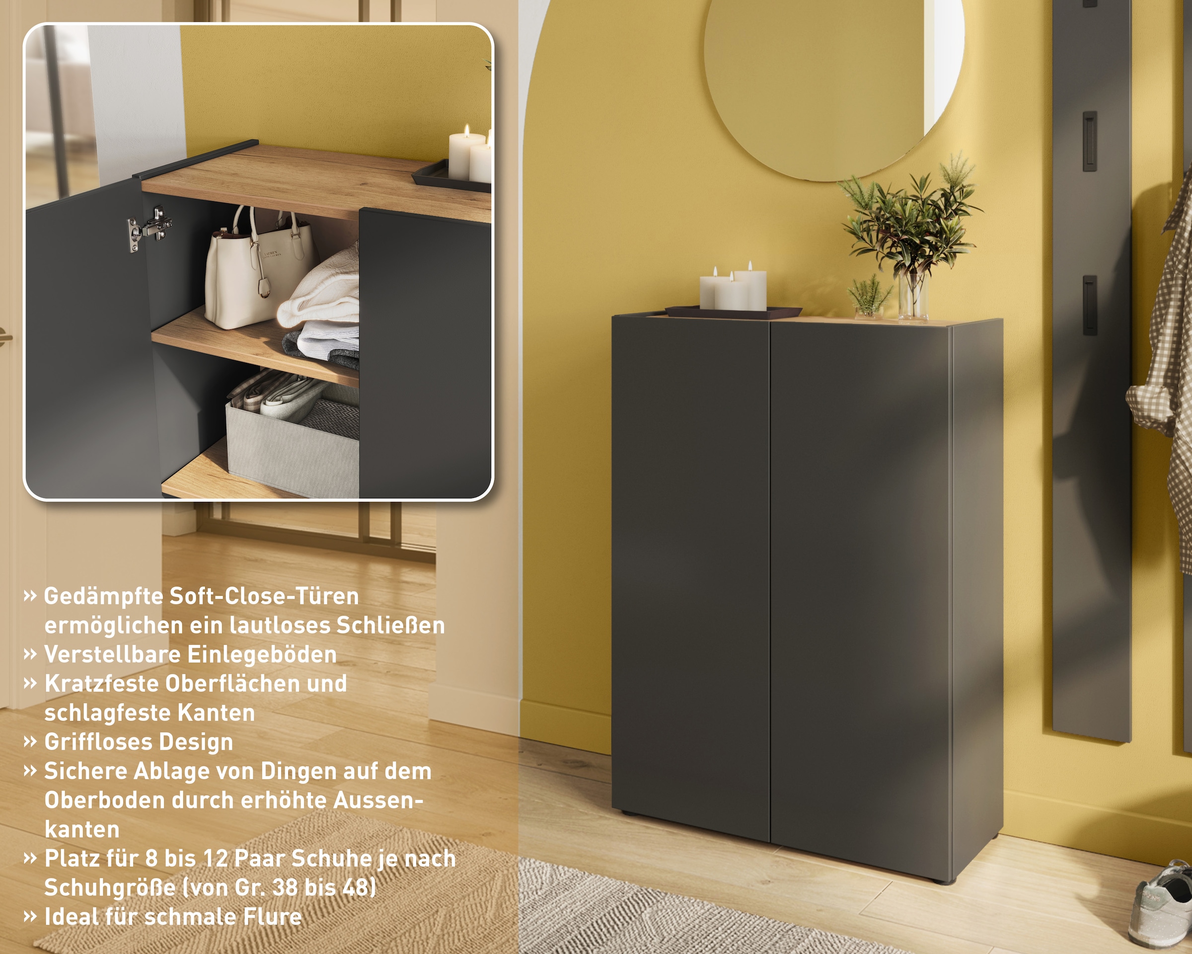 GERMANIA Schuhschrank »GW-Alviano« 1 Stk. tlg. Platz für bis zu 12 Paar Schuhe