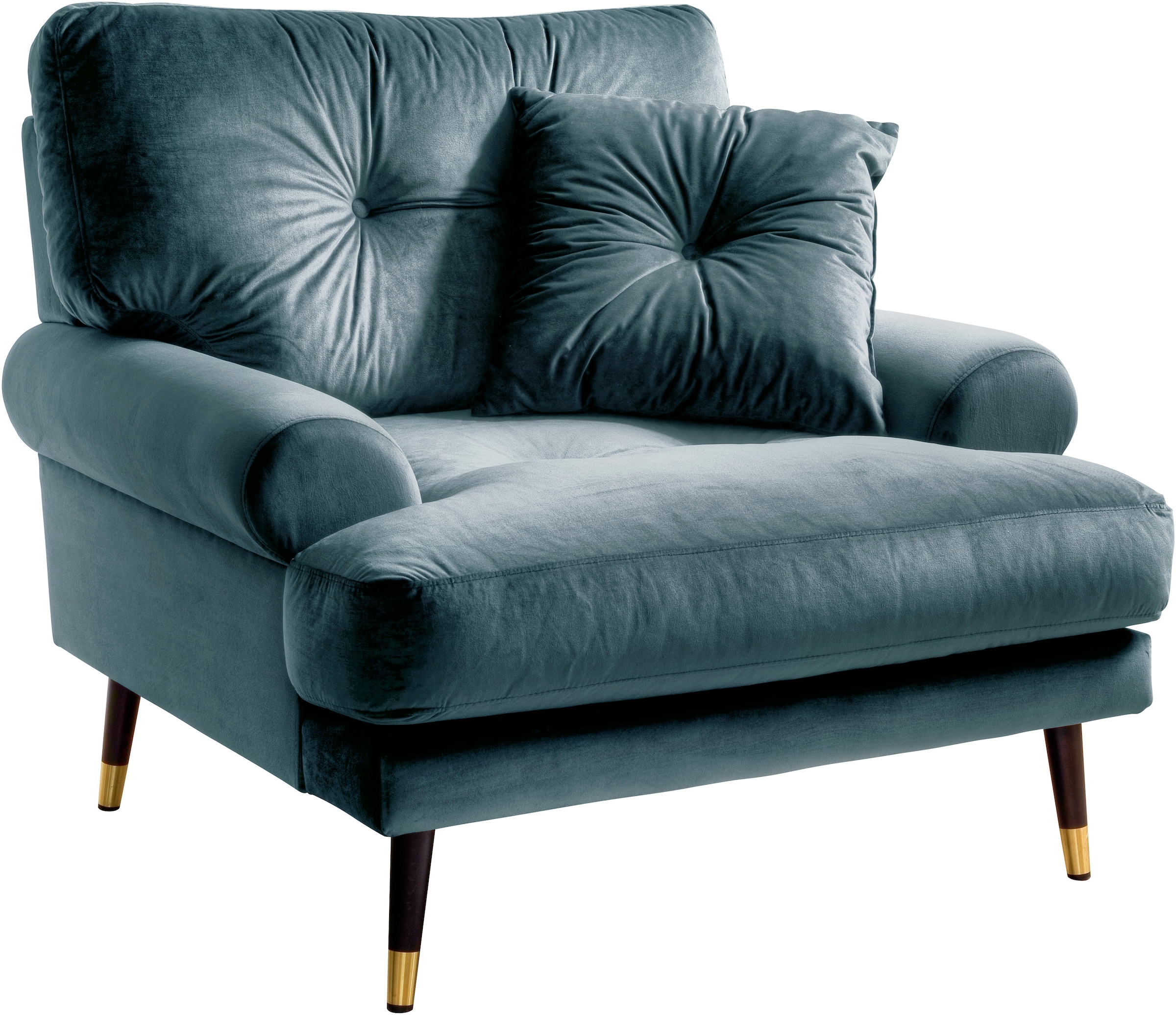 Trends by HG Loungesessel »TOKIO« in Microfaser mit hochwertigem Holz/Metallfuss