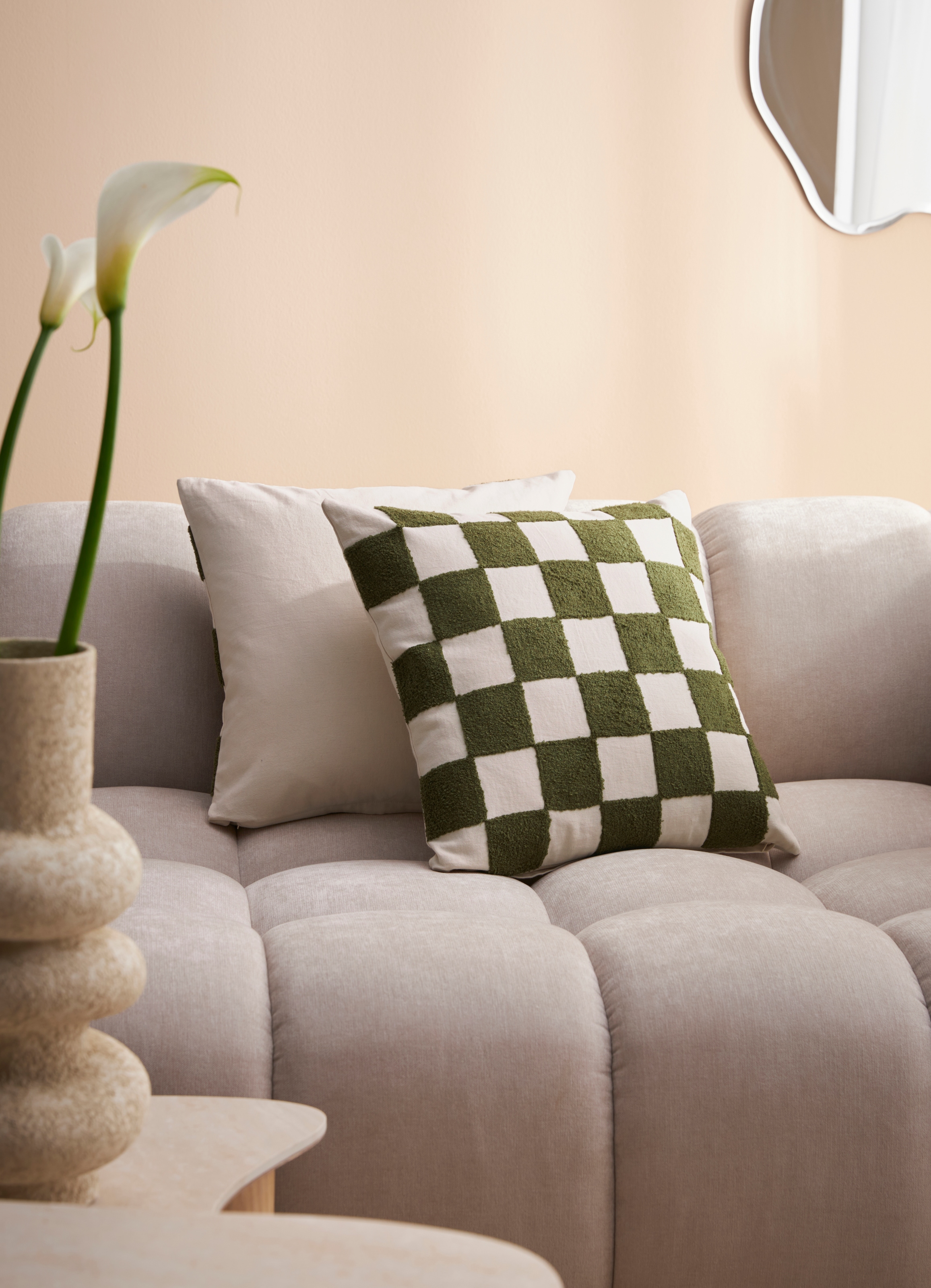 homsy by Ana Johnson Coussin décoratif »Ploufy« 100 % Baumwolle, edle 3D Stickerei, zweiseitiges Design, ohne Füllung