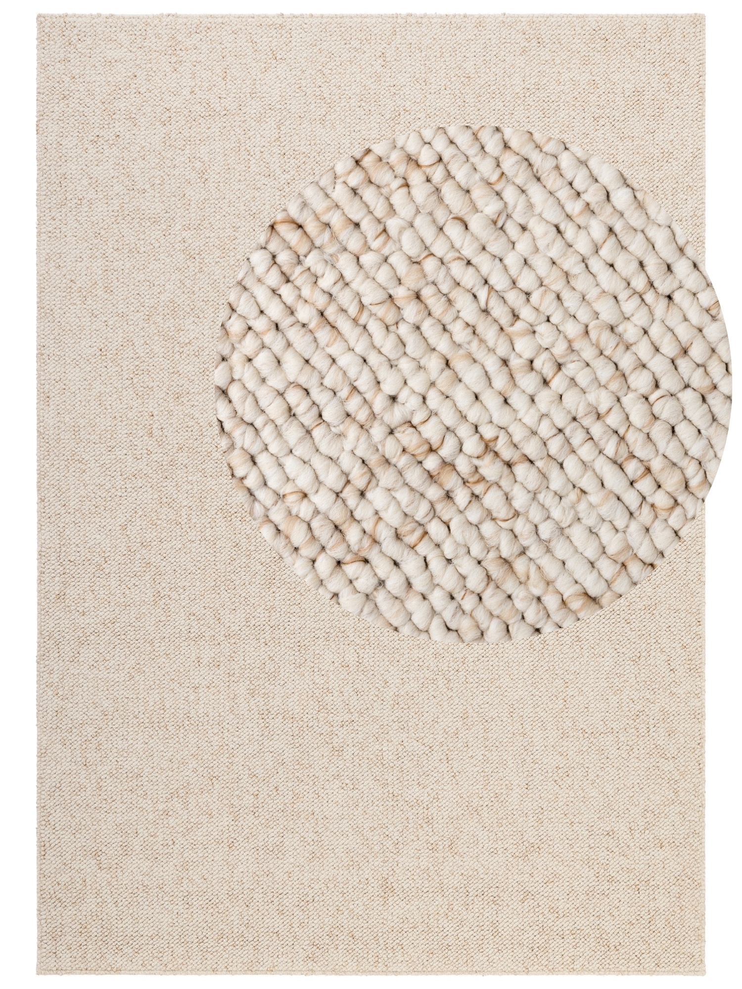 ELLE DECORATION Tapis »Rocco« Rectangulaire 10 mm Höhe couloir, lavable, salon, salle à manger, aspect laine